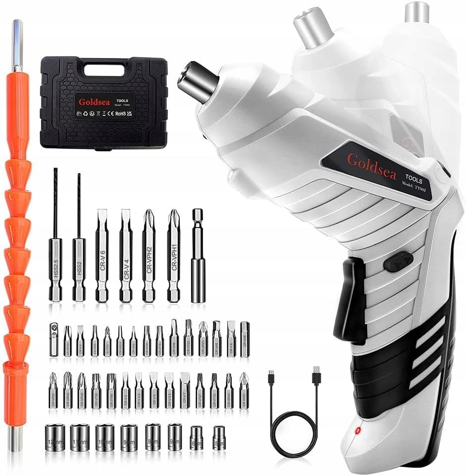 CORDLESS SCREWDRIVER MINI SCREWDRIVER LED SET 45 ELEMENTS BITS SUITCASE Manufacturer code 11485