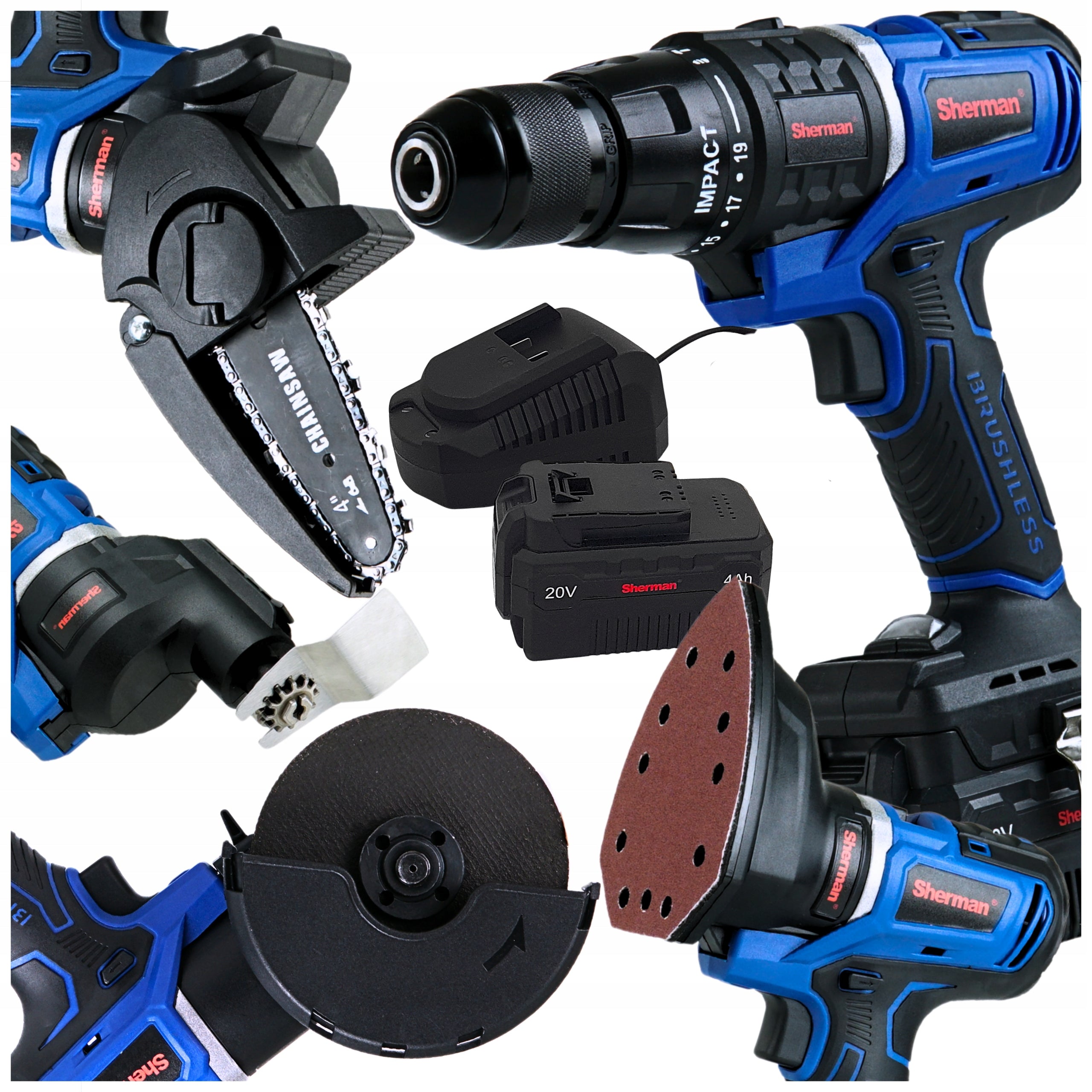 CORDLESS SCREWDRIVER - SUITCASE 2xAKU IMPACT GRINDER SAW 5IN1