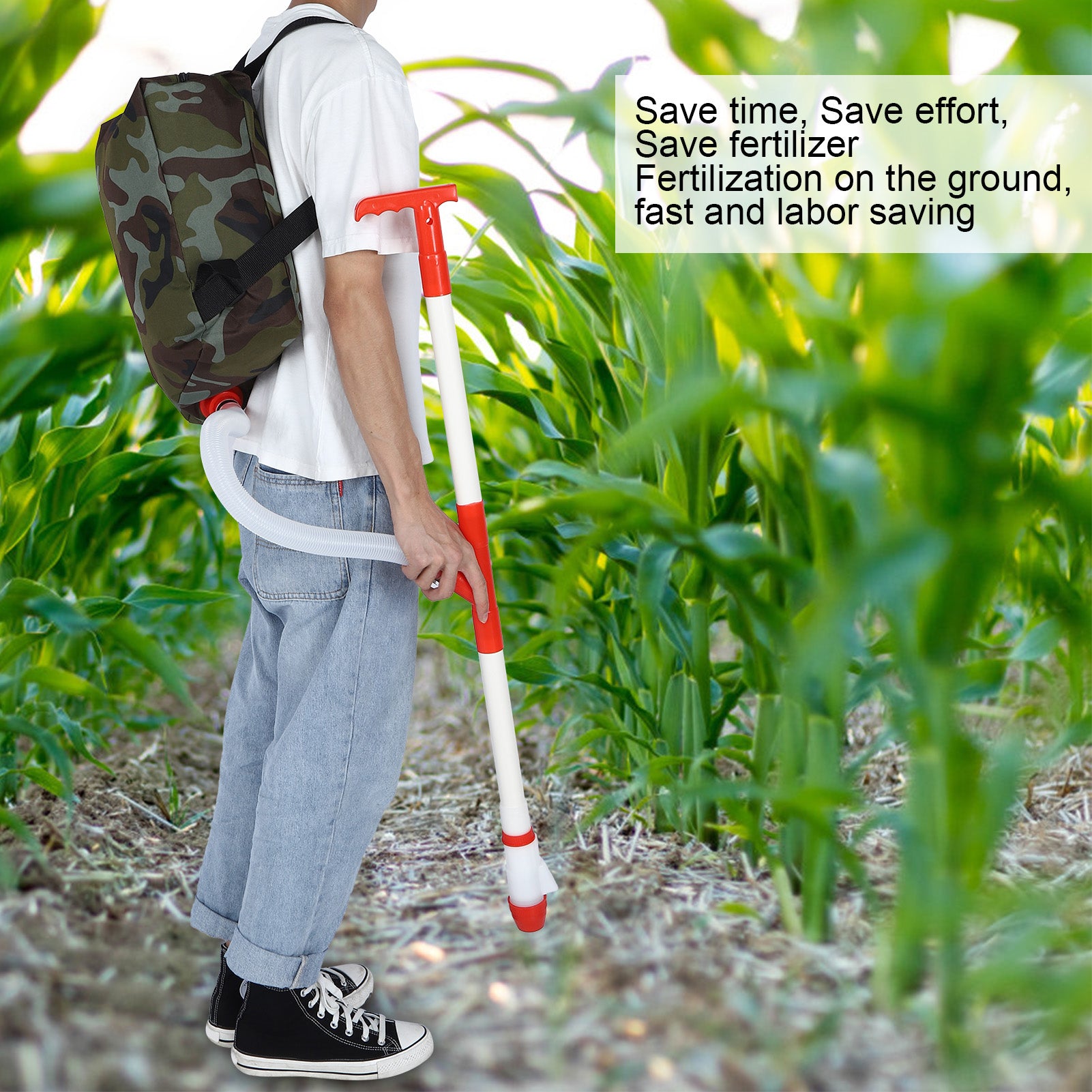 CORDLESS SEED DRILL BACKPACK SPREADER FOR GRASS SEEDS MANUAL FERTILIZER Manufacturer code ER-6030