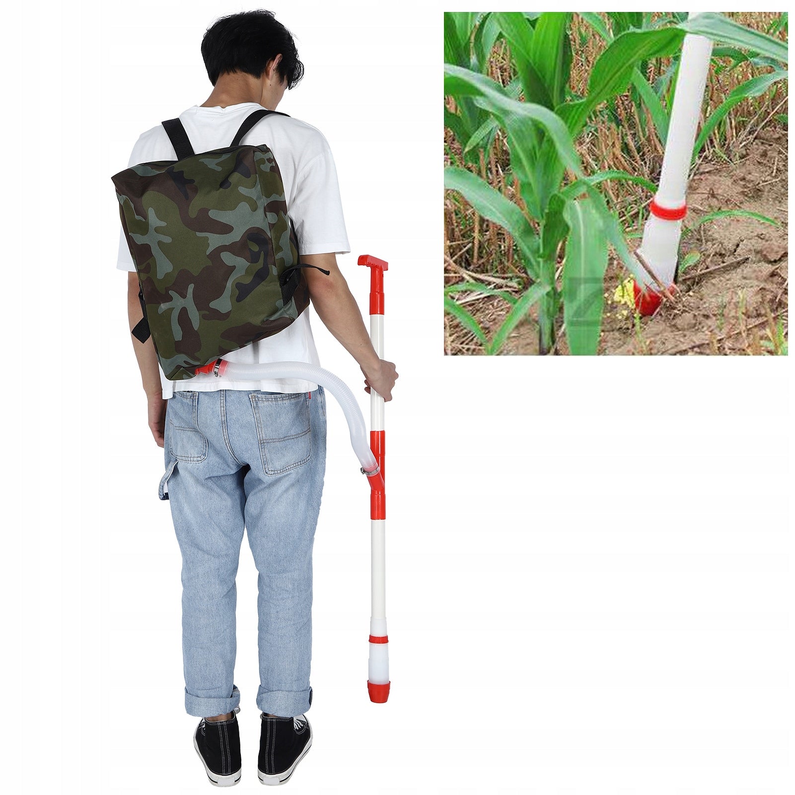 CORDLESS SEED DRILL BACKPACK SPREADER FOR GRASS SEEDS MANUAL FERTILIZER Power supply handheld