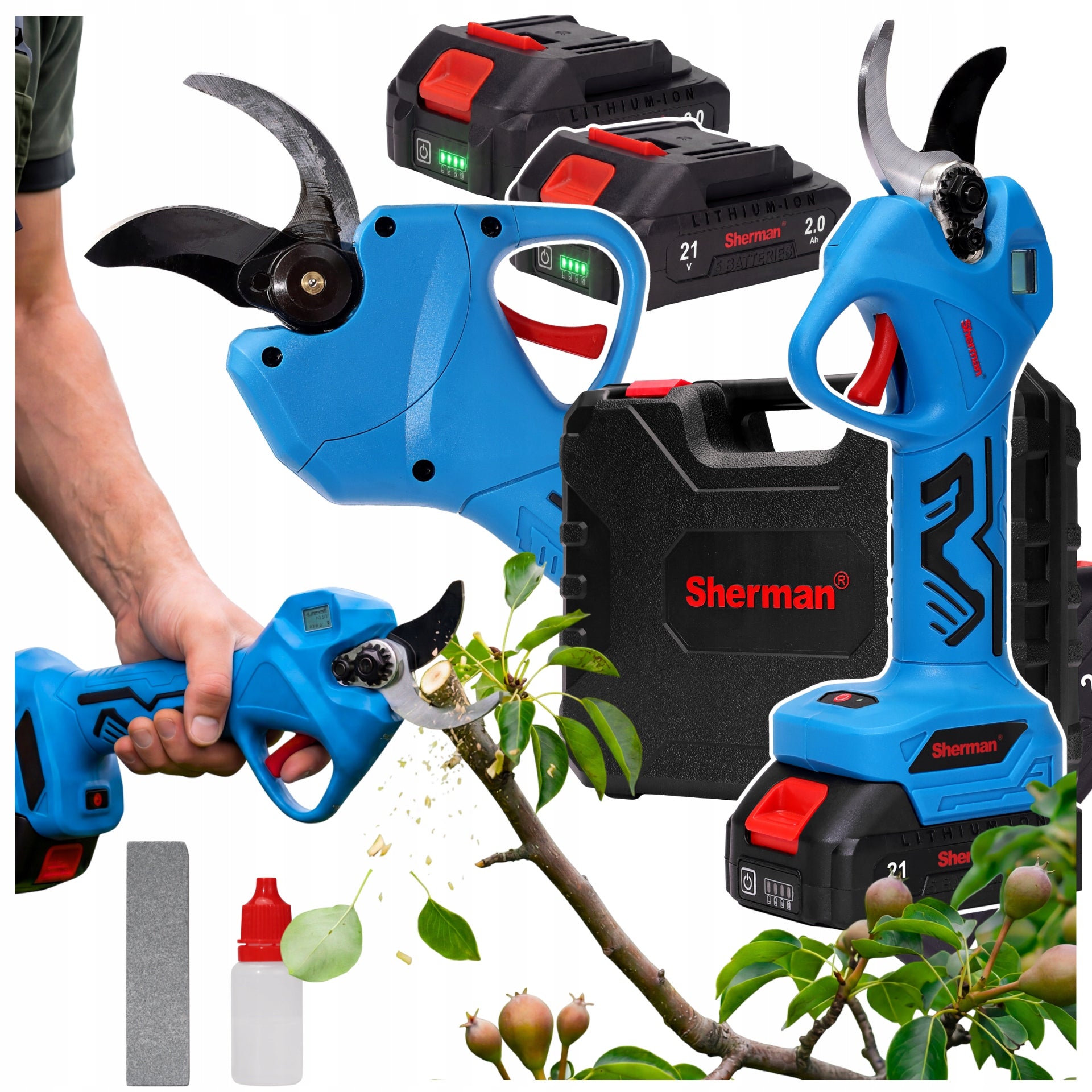 CORDLESS SHEAR FOR CUTTING POWERFUL LIGHT FAST! AKU 2x 2.0Ah | Sherman