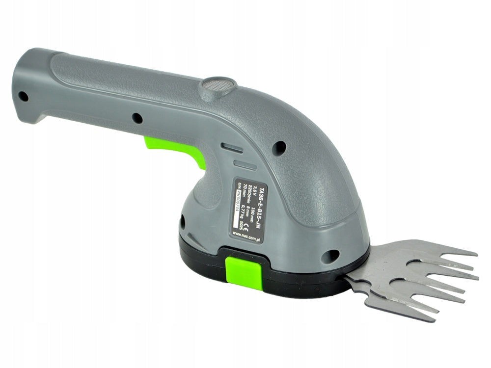 CORDLESS SHEARS FOR GRASS AND SHRUBS NAC WITH ADDITIONAL HANDLE 1.5 Ah 3,6 V Maximum cut branch thickness 8 mm