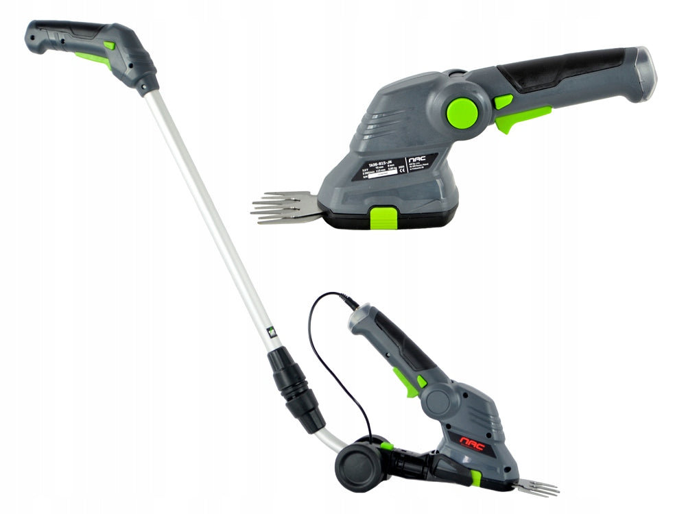 CORDLESS SHEARS FOR GRASS AND SHRUBS NAC WITH ADDITIONAL HANDLE 7.2 V 1.5 Ah Product weight with unit packaging 2 kg