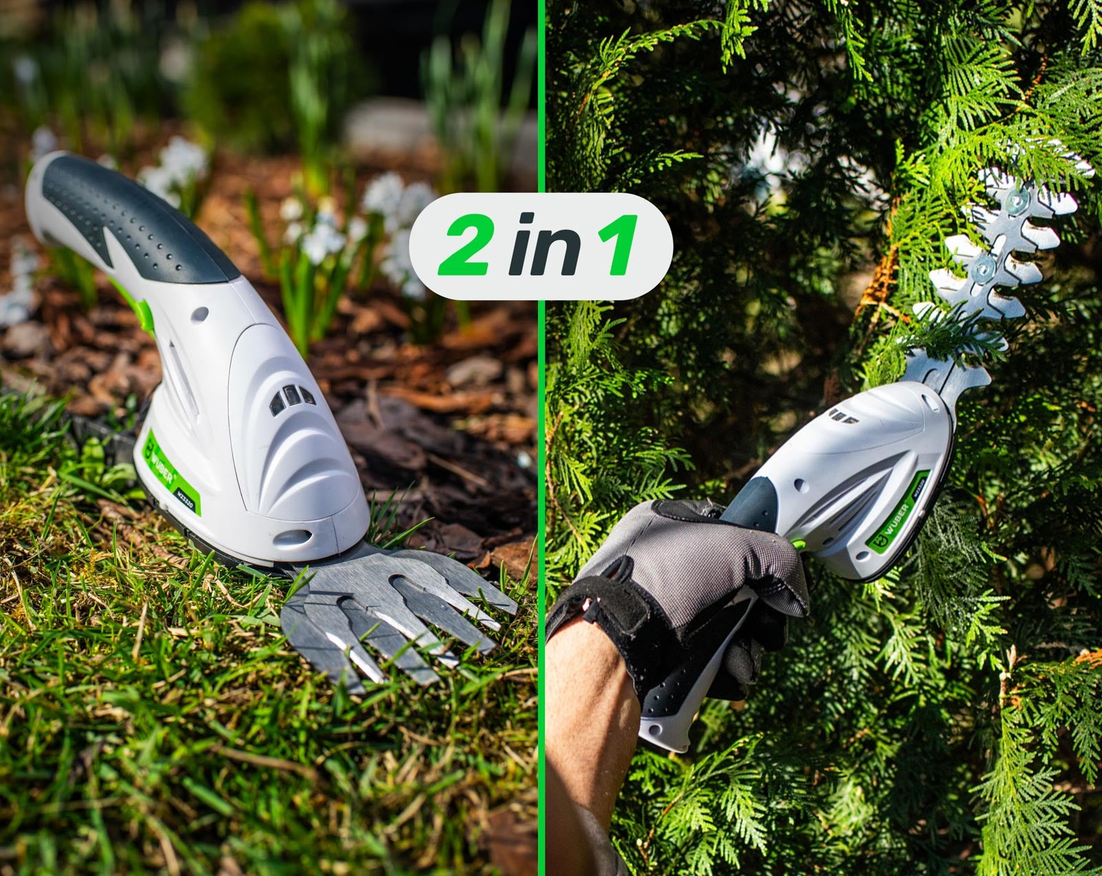 CORDLESS SHRUB GRASS TRIMMER HEDGE TRIMMER USB-C 3,6V 2IN1 XL Power supply battery operated