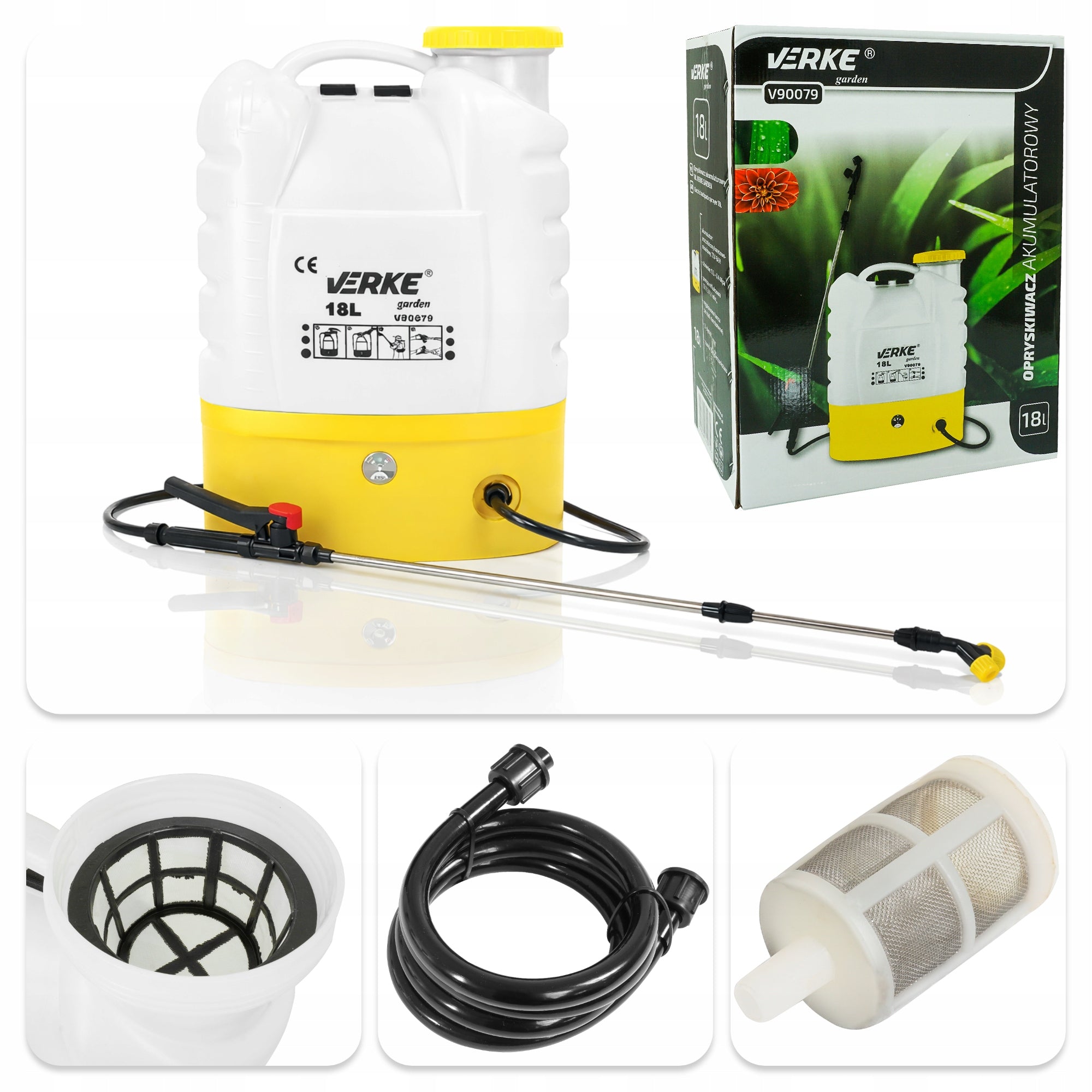 CORDLESS SPRAYER 18L ELECTRIC GARDEN BACKPACK SPRAYER Manufacturer code V90079