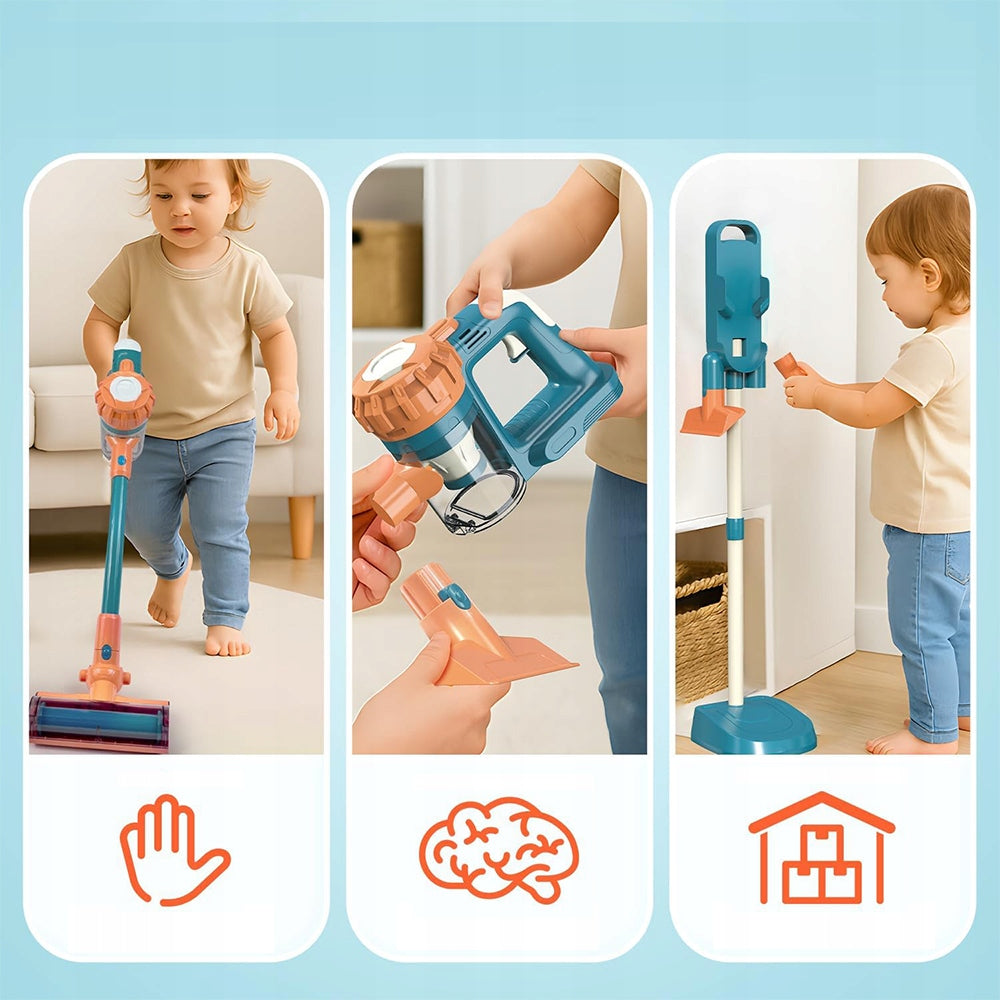 CORDLESS STICK VACUUM TOY FOR KIDS WITH REALISTIC SUCTION Brand Bedee