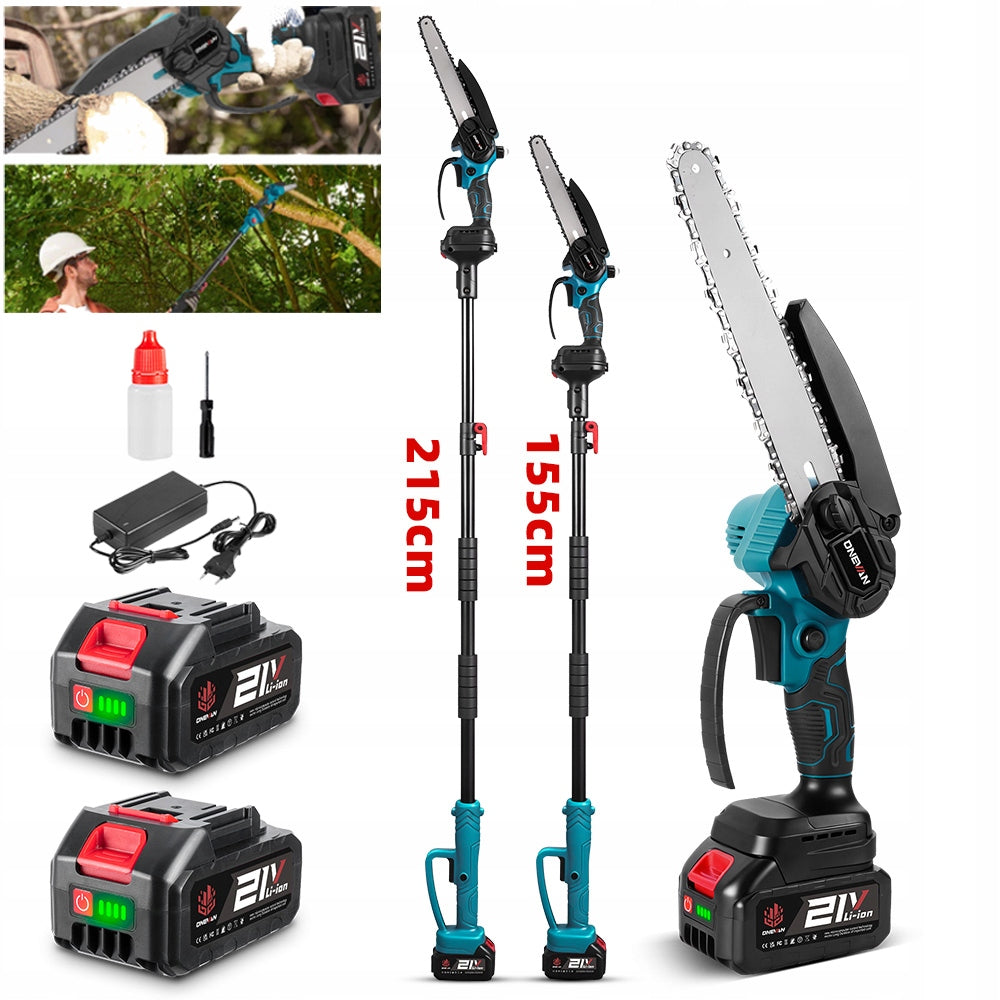CORDLESS TELESCOPIC CHAINSAW 1.7M BOOM SAW 2AKU