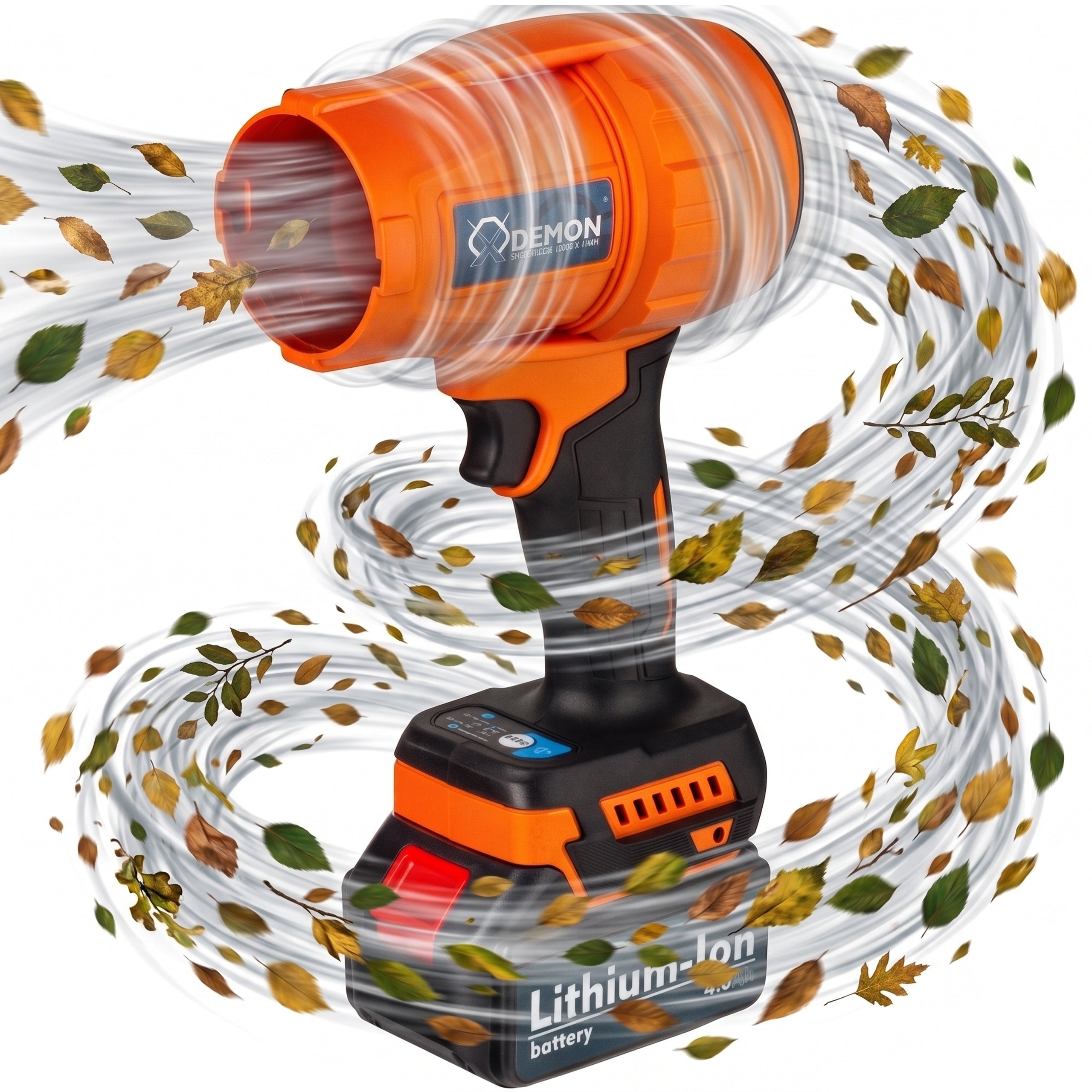 CORDLESS Turbo BLOWER for cleaning thuja leaves ELECTRIC 2xAku 4Ah Air velocity 14 km/h