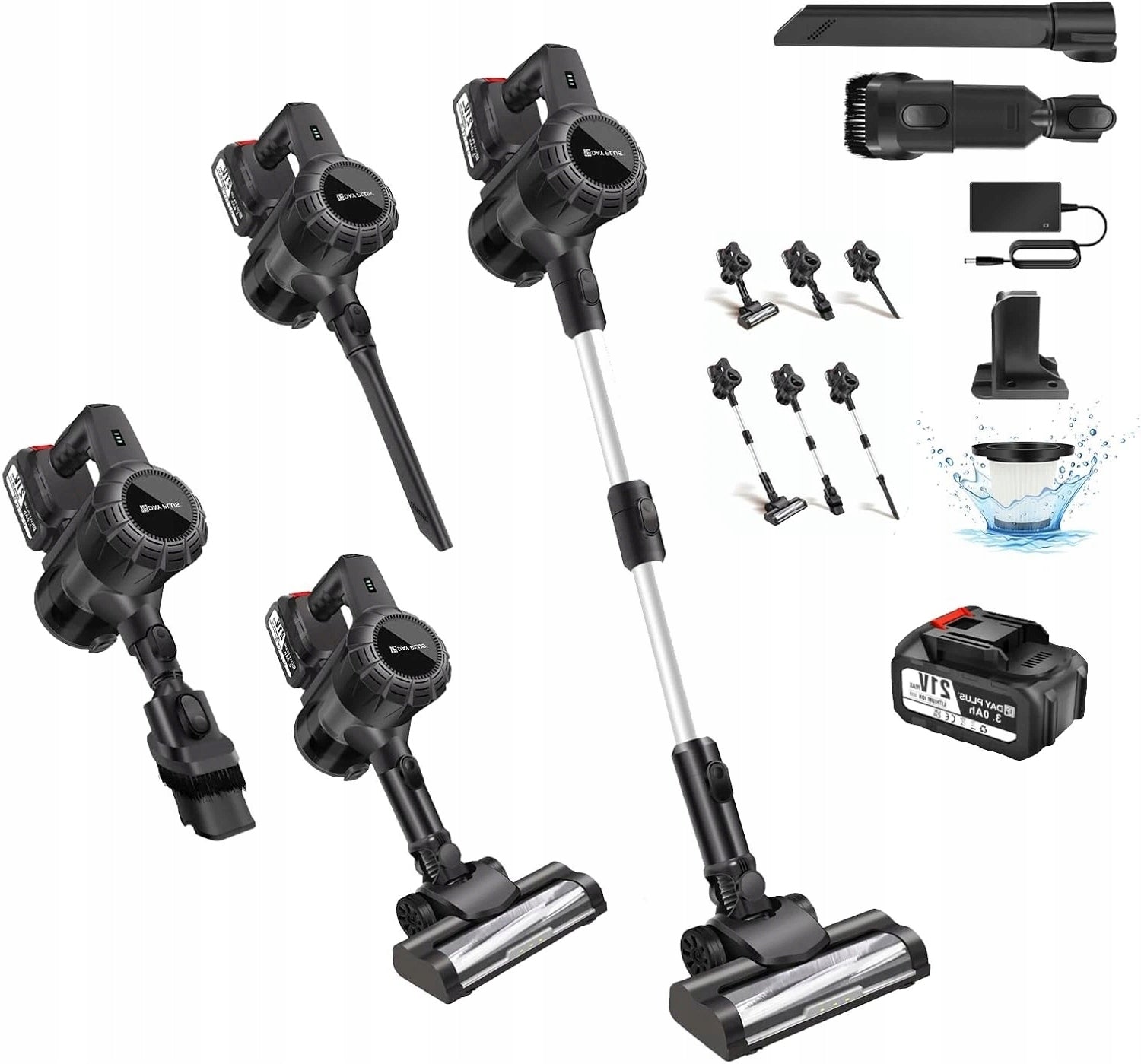 CORDLESS UPRIGHT CYCLONE VACUUM CLEANER LED BACKLIGHT POWERFUL HANDHELD Packaging status original