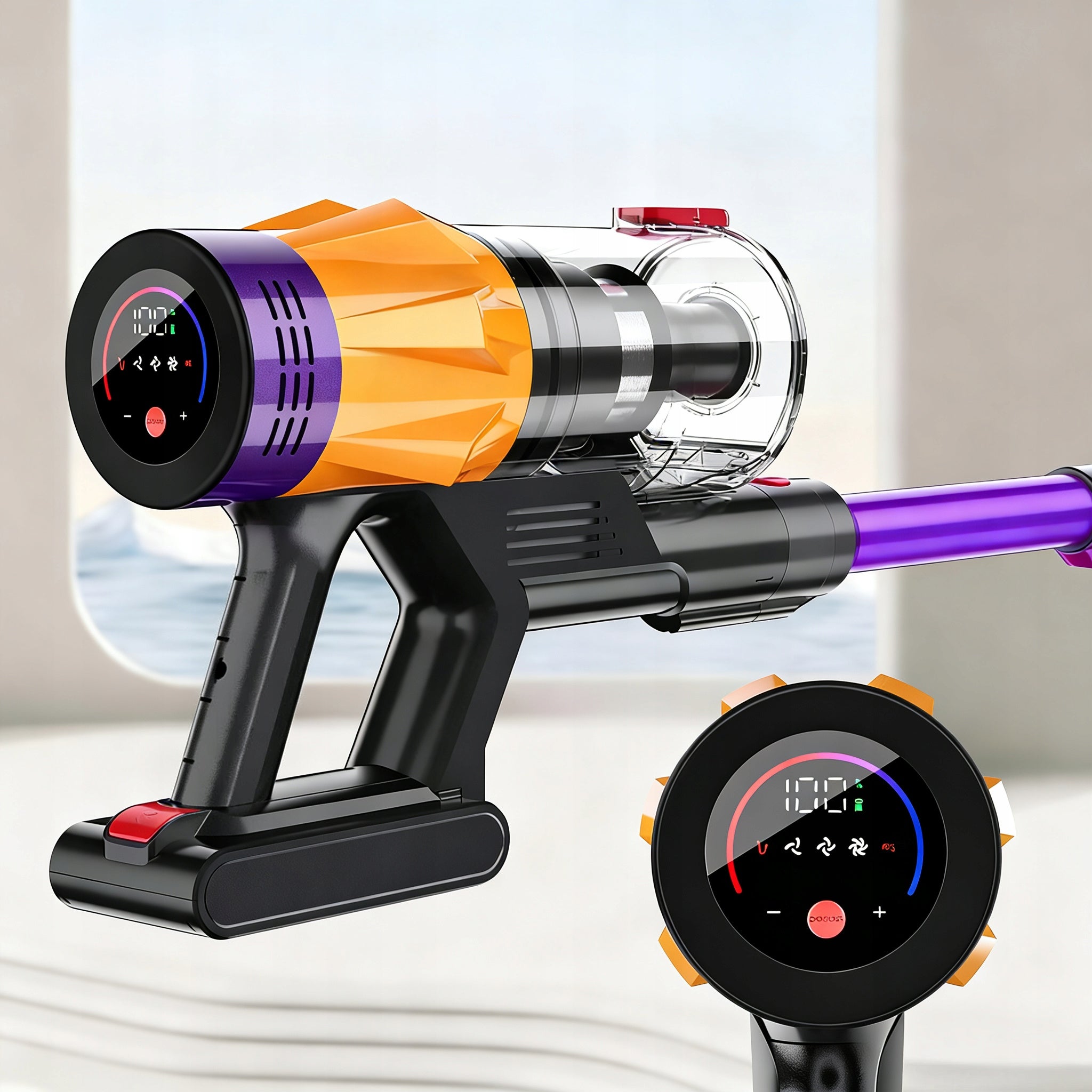 CORDLESS UPRIGHT HANDHELD LED VACUUM CLEANER 550W 50KPA BLOSSOM V18 FOR HOME Wet mode no