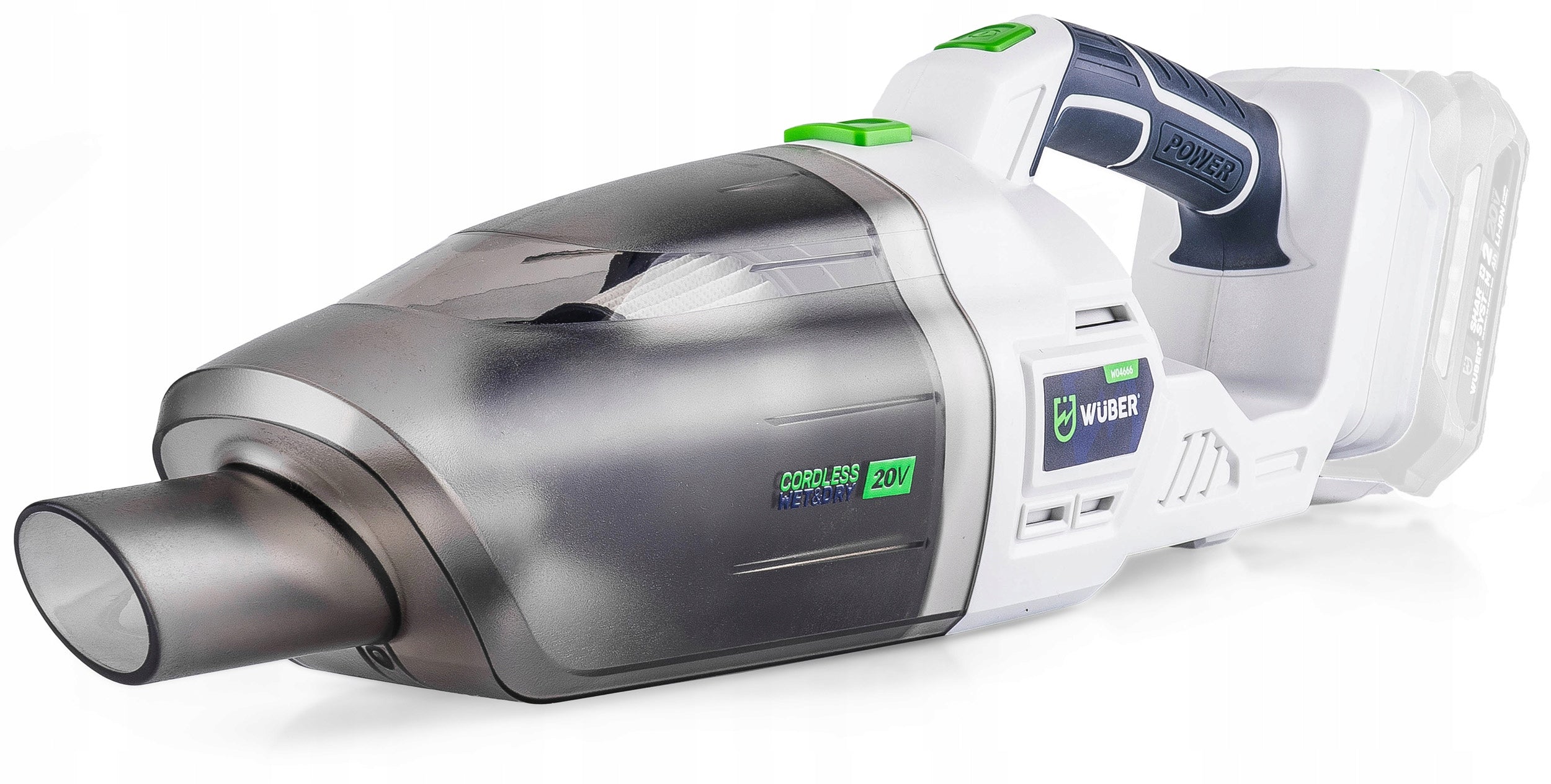 CORDLESS UPRIGHT HANDHELD VACUUM CLEANER 2IN1 CAR CORDLESS WUBER Manufacturer code W04667 ODKURZACZ RĘCZNY WUBER
