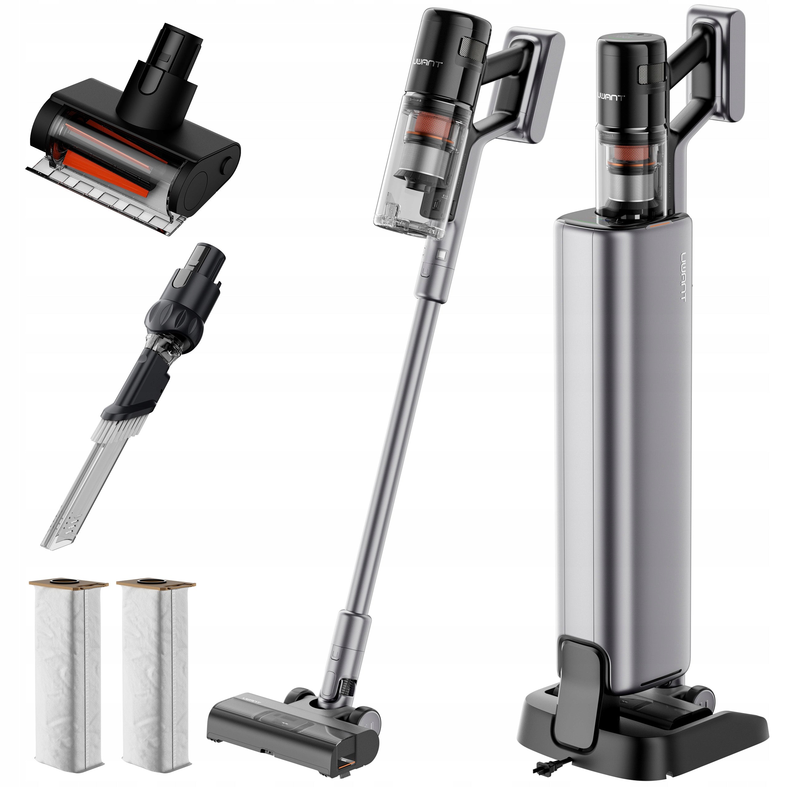 CORDLESS UPRIGHT VACUUM CLEANER WITH SELF-EMPTYING STATION 90MIN UWANT V800