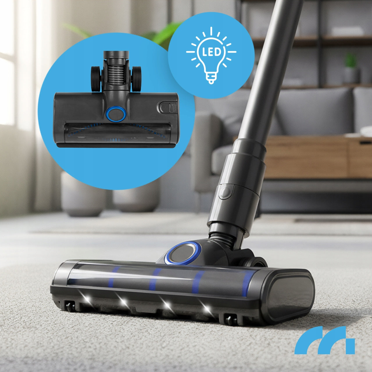 CORDLESS VACUUM CLEANER UPRIGHT BAGLESS LED ELECTROBRUSH 3IN1 400W Dust container volume 0.6 l