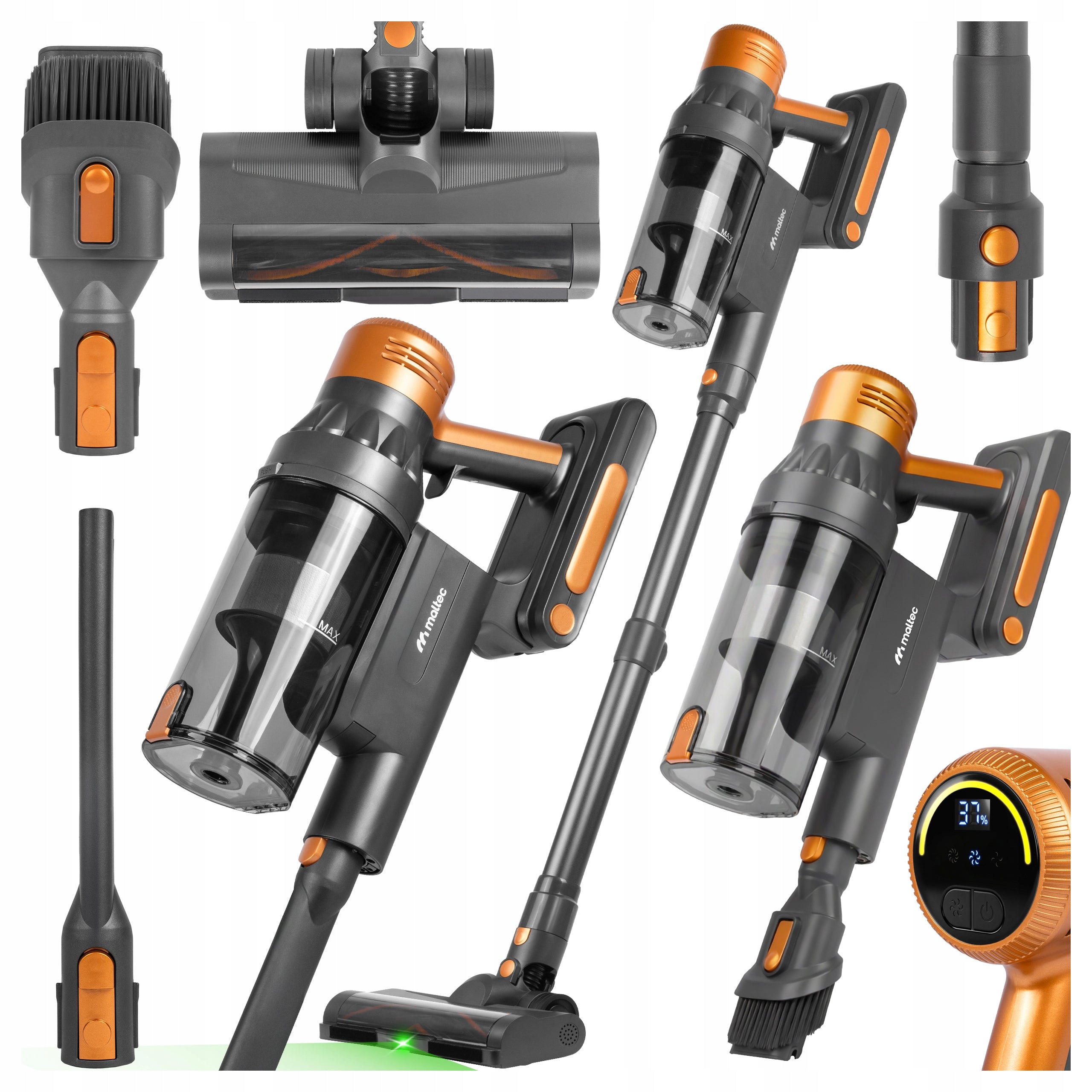 CORDLESS VACUUM CLEANER UPRIGHT BAGLESS LED ELECTROBRUSH 3IN1 500W