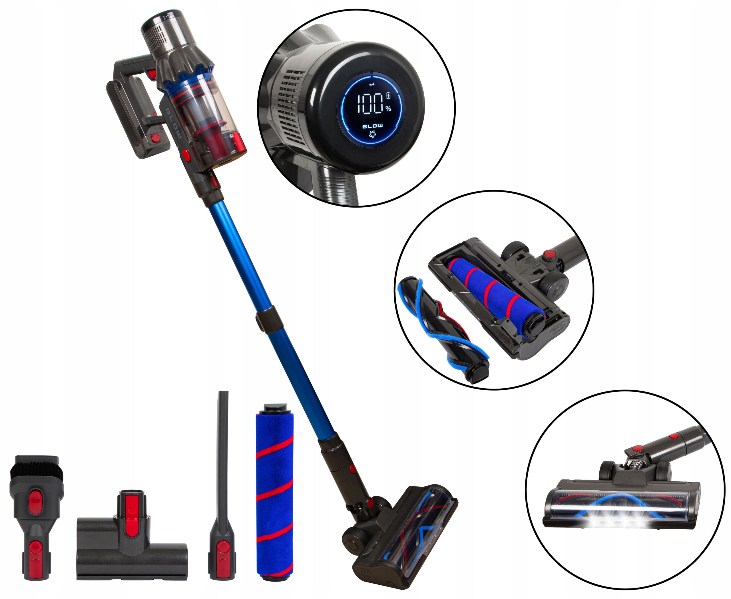 CORDLESS VERTICAL BAGLESS VACUUM CLEANER 450W HANDHELD HEPA LED CYCLONE Packaging status original