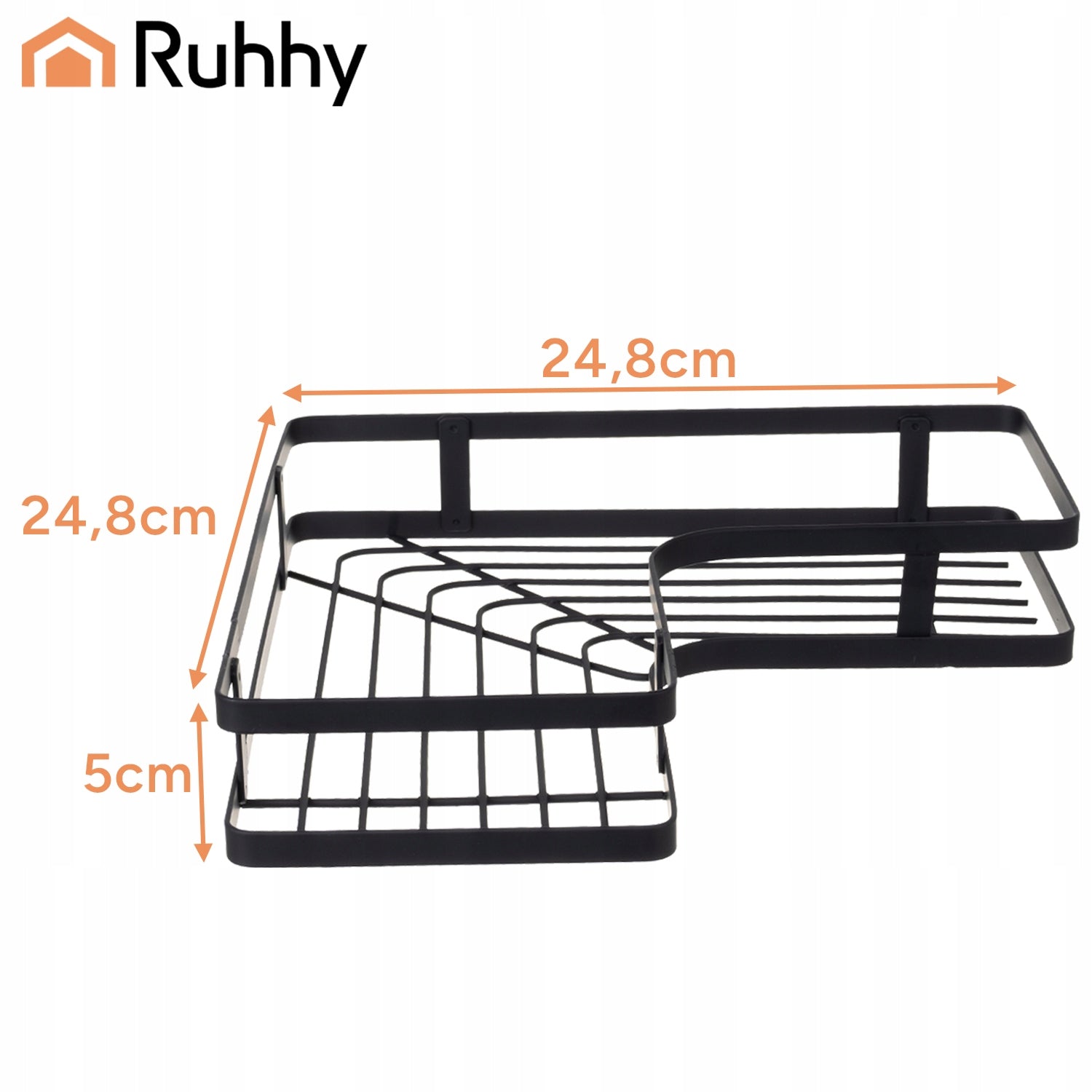 CORNER BATHROOM SHELF FOR SHOWER RUHHY 2PCS INSTALLATION WITHOUT DRILLING LOFT Brand Ruhhy