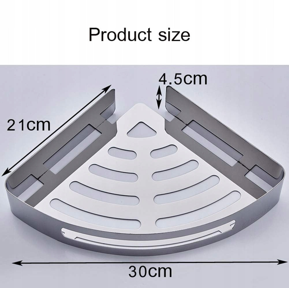CORNER SHELF BATHROOM Stainless steel 2pcs silver Brand no brand