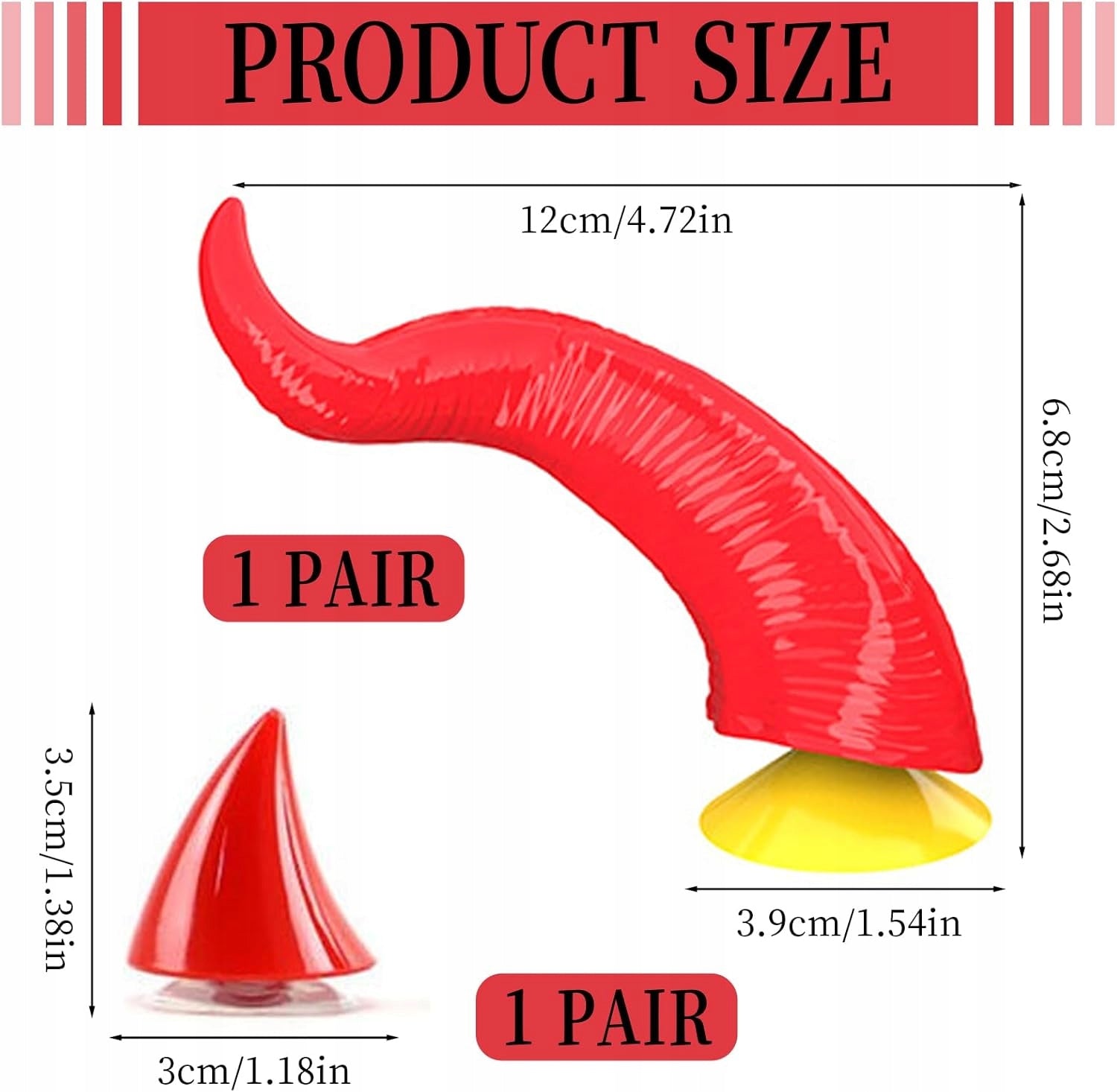 CORNERS 4 PIECES RED HELMET MOTORCYCLE DECORATION UNIVERSAL SUCTION CUPS Brand no brand