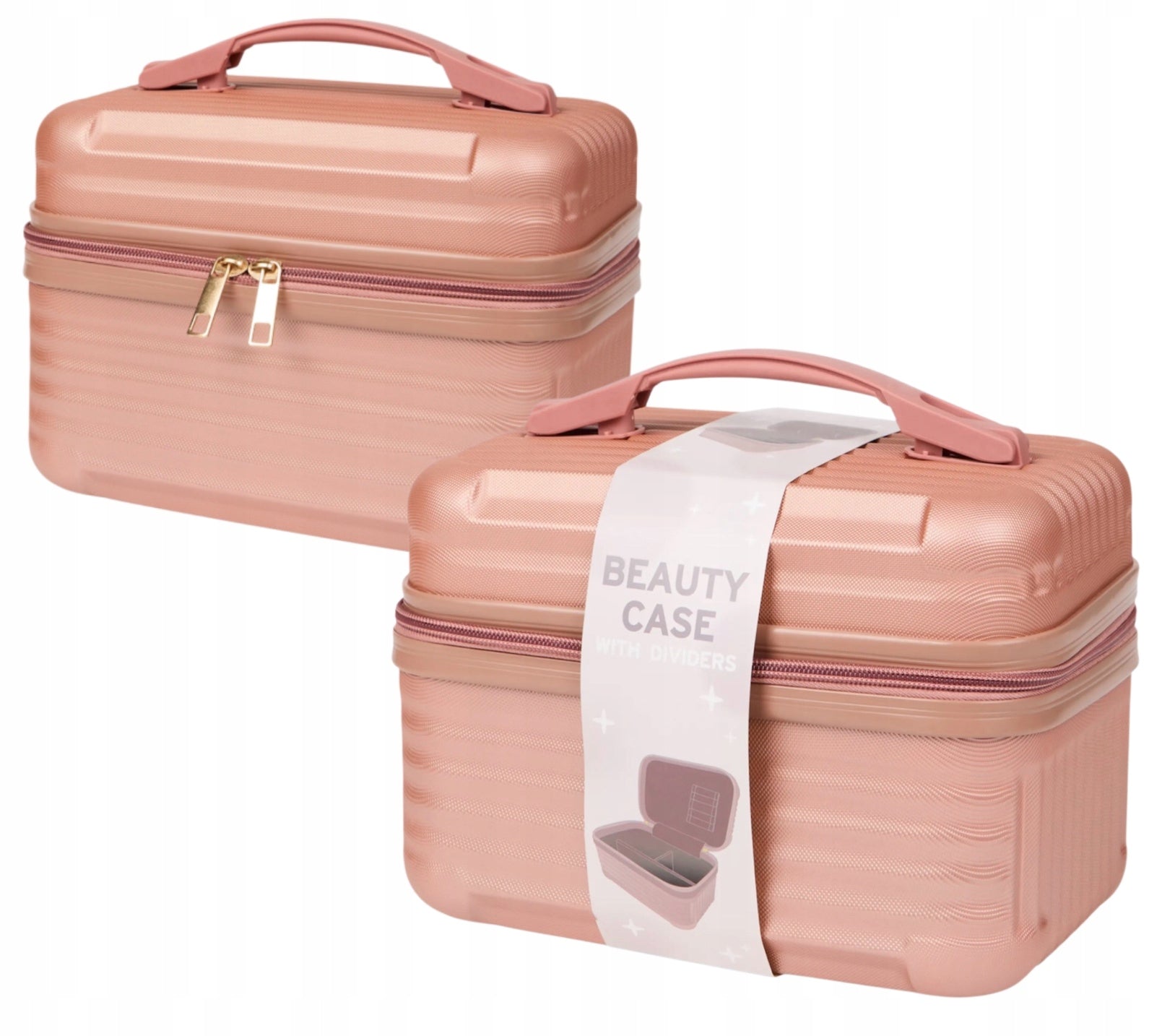 COSMETIC BAG TRAVEL COSMETICS ORGANIZER LARGE PRACTICAL PINK Brand no brand