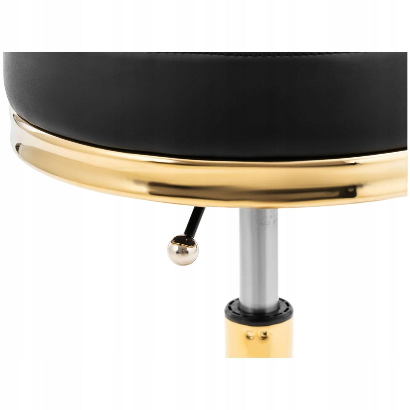 COSMETIC CHAIR 360° ADJUSTABLE BLACK AND GOLD Model PHYSA GELA BLACK
