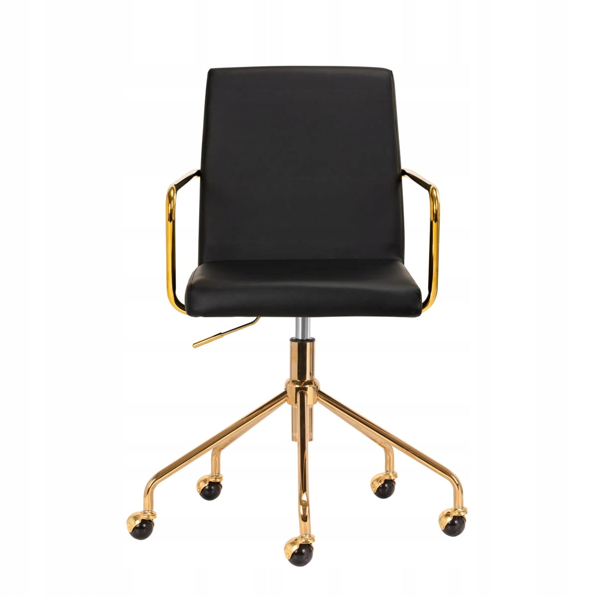COSMETIC CHAIR GOLD BLACK ON SWIVEL CASTORS FOR OFFICE SALON Brand Activeshop