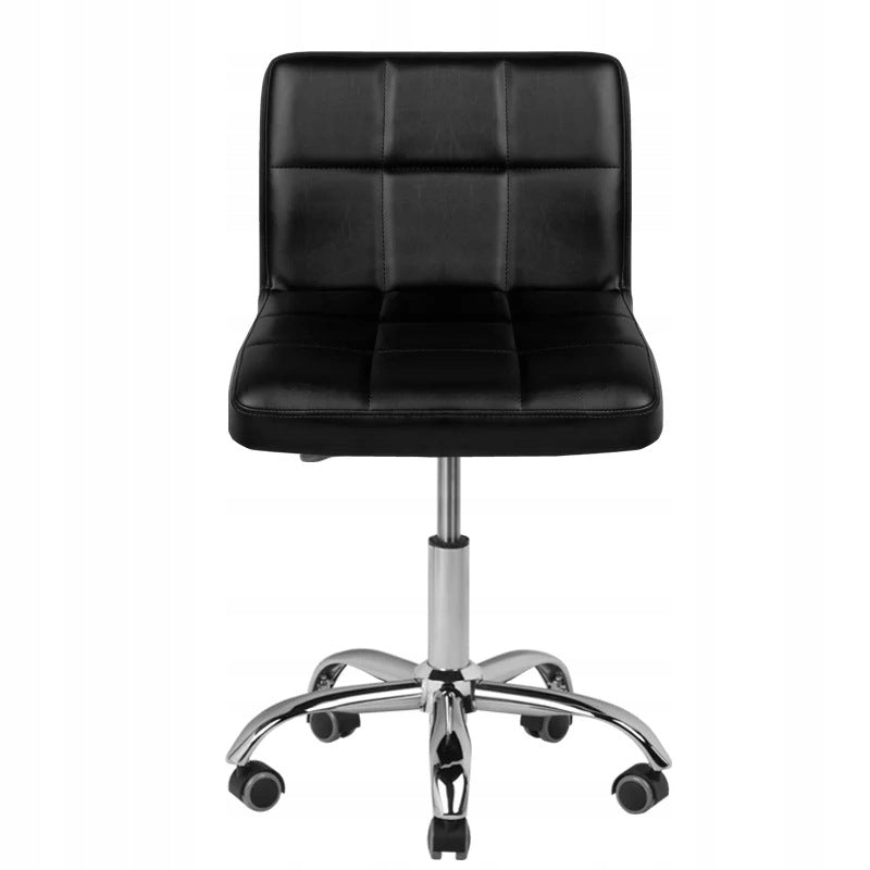 COSMETIC CHAIR SWIVEL ADJUSTABLE UP-DOWN BLACK FAUX LEATHER RUBBERIZED K Brand Activeshop