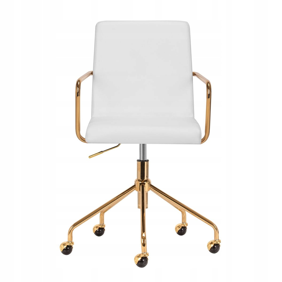 COSMETIC CHAIR SWIVEL GOLD BASE BACKREST gold cream - gray Brand no brand