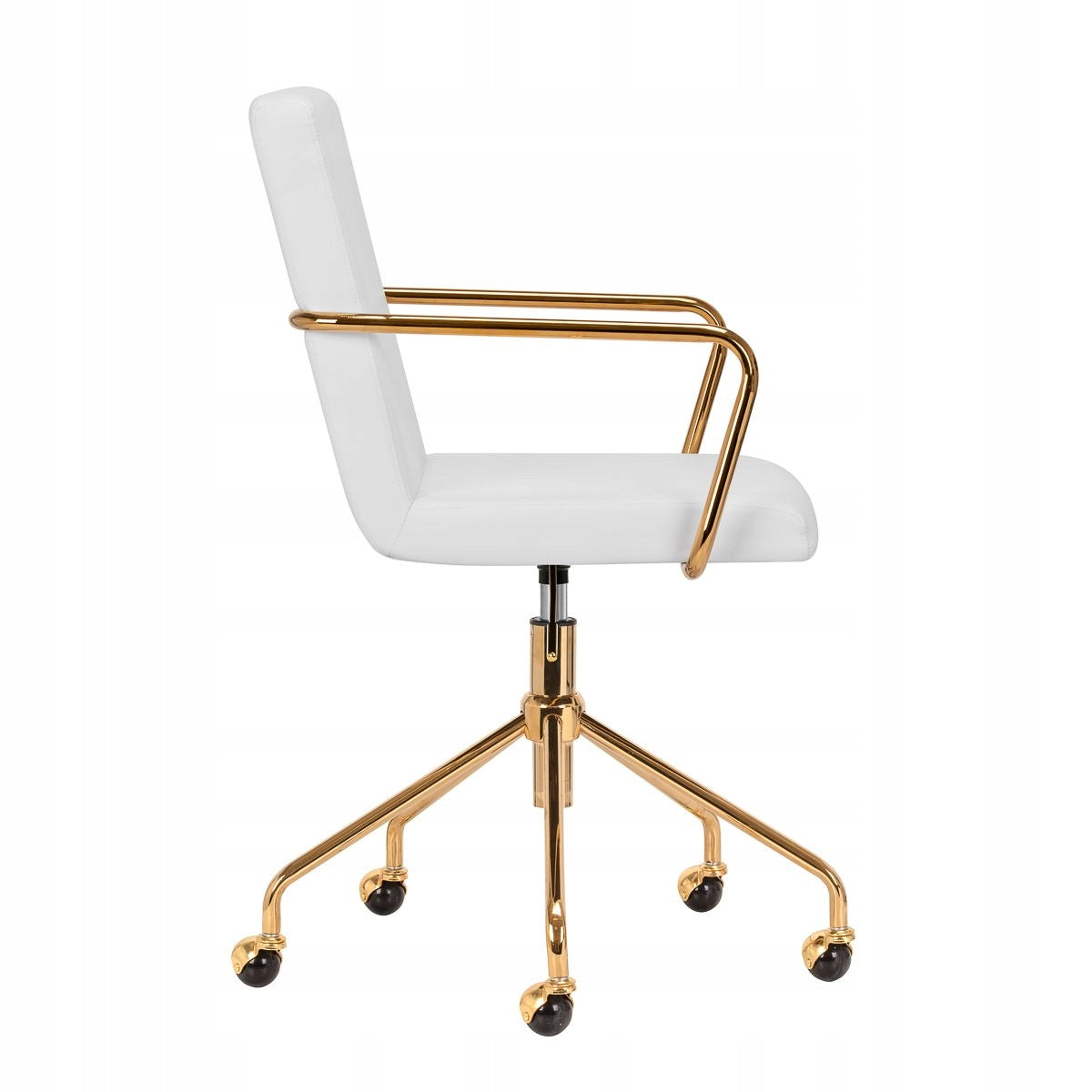 COSMETIC CHAIR SWIVEL GOLD BASE BACKREST gold cream - gray Model AC154450