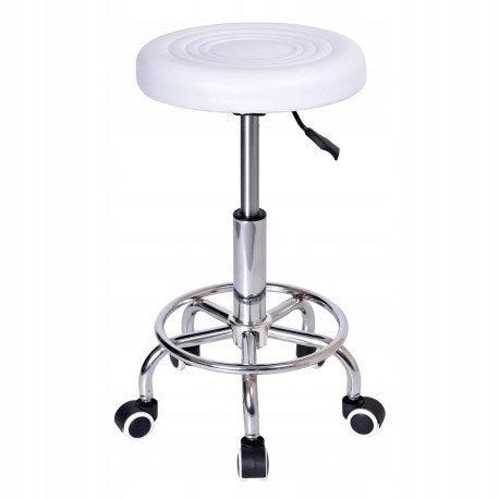COSMETIC HAIRDRESSER STOOL MONZA WHITE