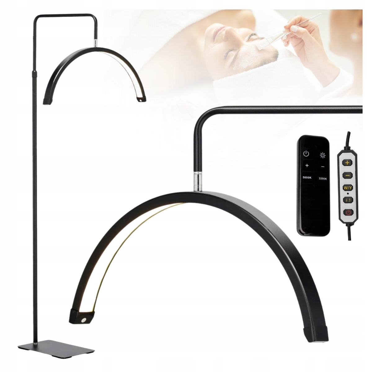 COSMETIC LAMP FOR EYELASH EXTENSIONS LED HEIGHT ADJUSTMENT REMOTE