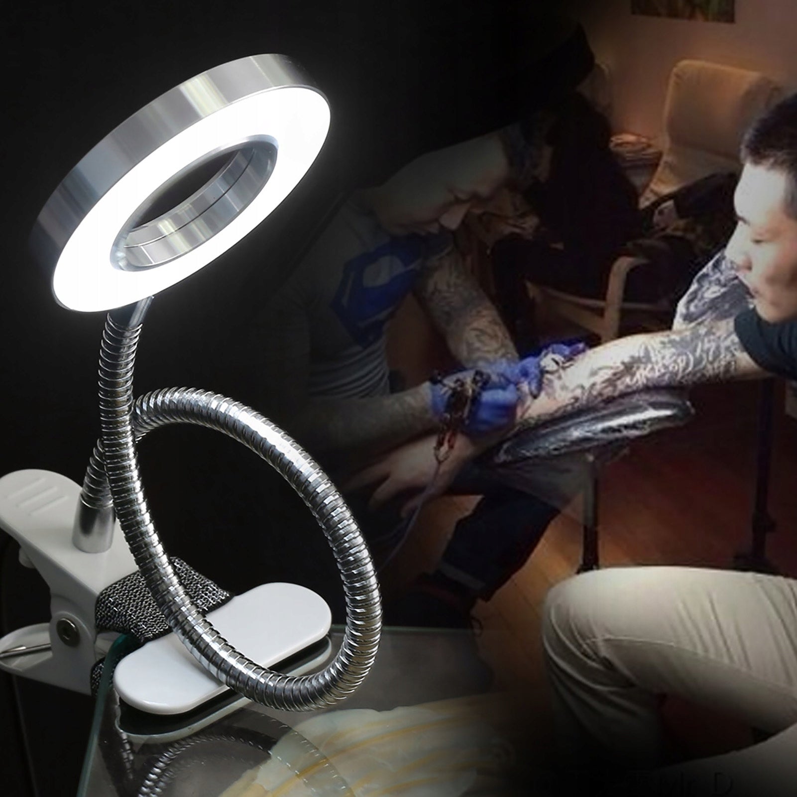 COSMETIC LAMP FOR MANICURE LED USB SHADOWLESS Color silver