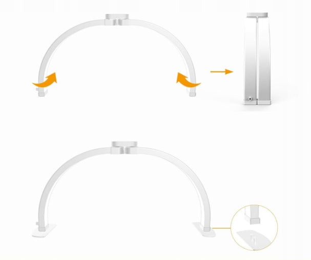 COSMETIC LAMP LED CRESCENT 38W 73,8*4,4*38CM 3000-6000K F-700A WHITE Manufacturer code 6914975875485