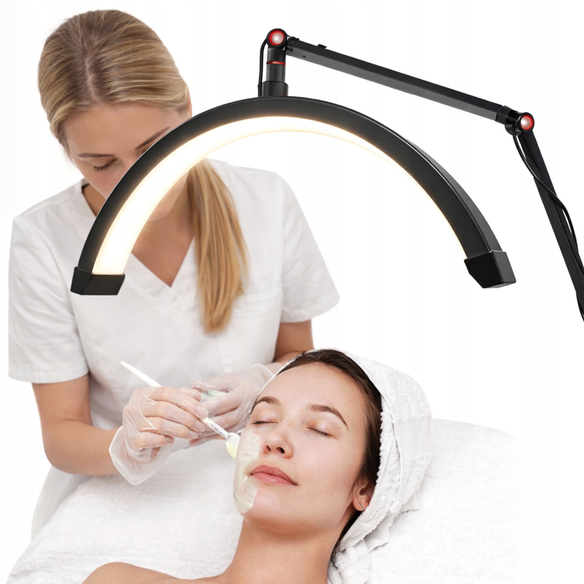 COSMETIC LAMP LED SHADOWLESS STANDING ADJUSTABLE BLACK CRESCENT Packaging status original