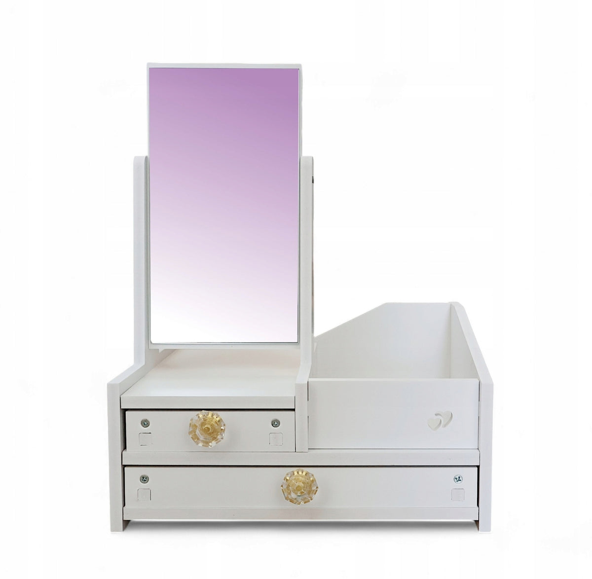 COSMETIC ORGANIZER DRESSING TABLE WITH MIRROR AND DRAWERS WHITE FOR A CHILD Brand no brand
