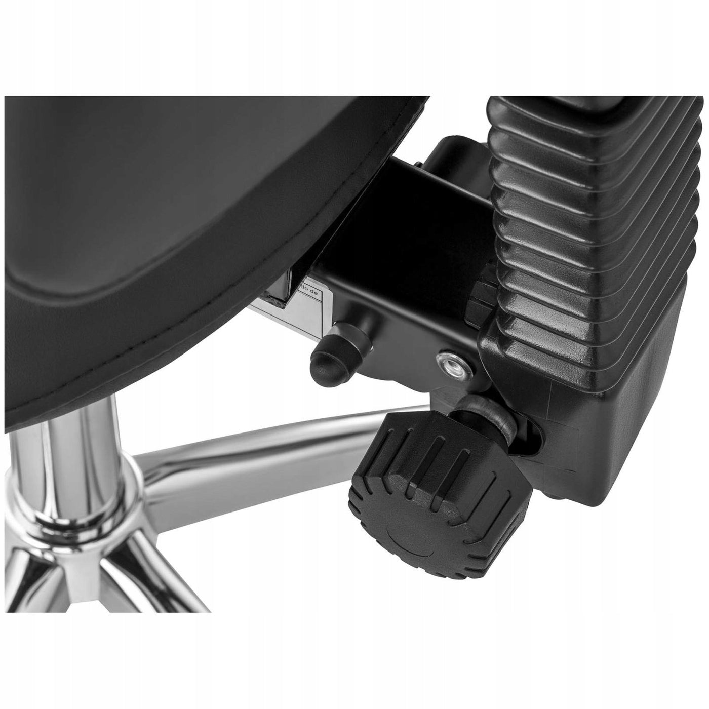 COSMETIC SADDLE CHAIR ON WHEELS FAUX LEATHER Medical device no