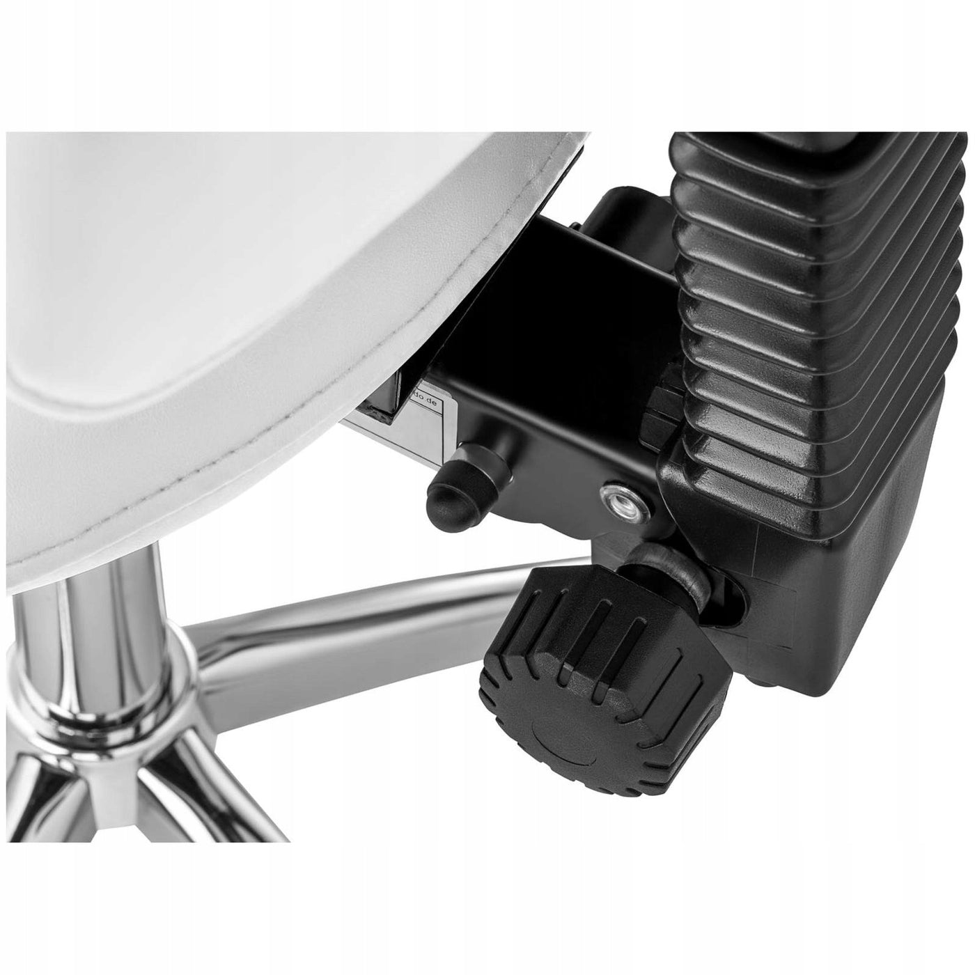 COSMETIC SADDLE CHAIR ON WHEELS FAUX LEATHER Medical device no