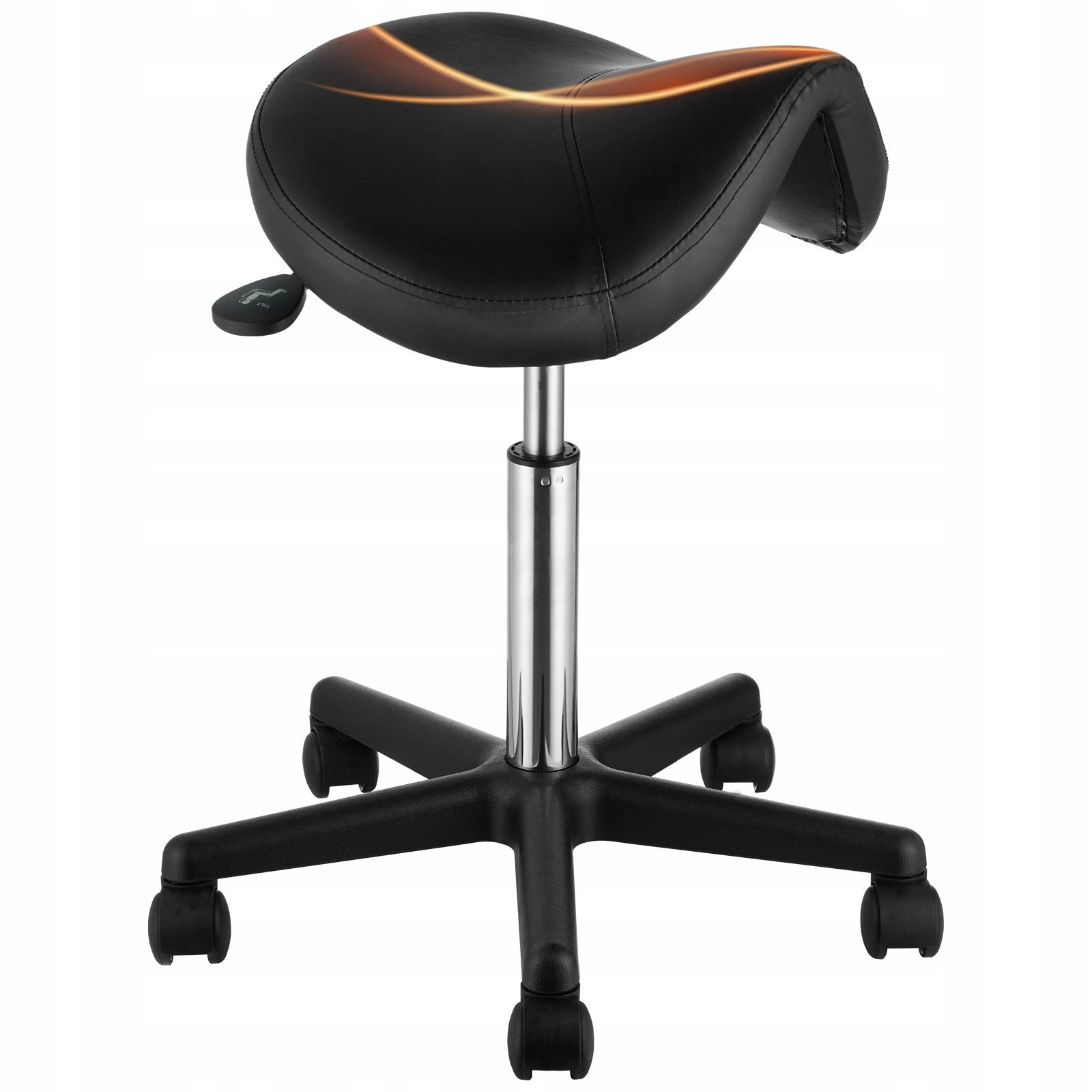 COSMETIC SADDLE STOOL ADJUSTABLE WHEEL STOOL