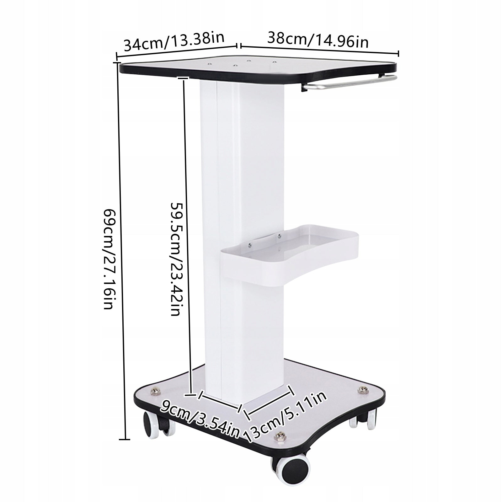 COSMETIC SALON TROLLEY LIFTING CAPACITY 40KG, 4 WHEELS INCLUDING 2 BRAKE Medical device no