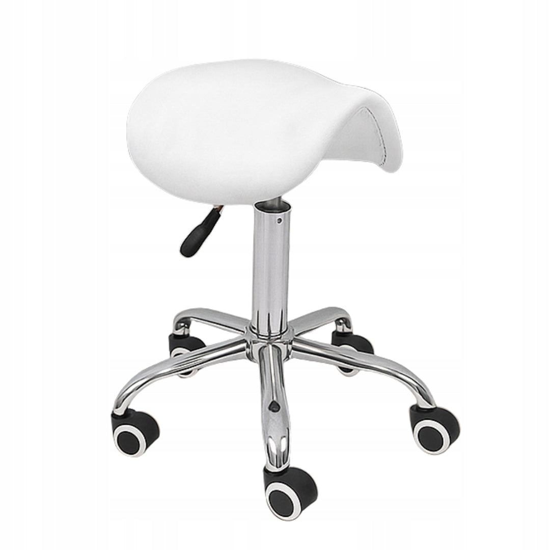 COSMETIC STOOL HAIRDRESSER RODEO SADDLE STOOL ON WHEELS EAN (GTIN) 5907589350159