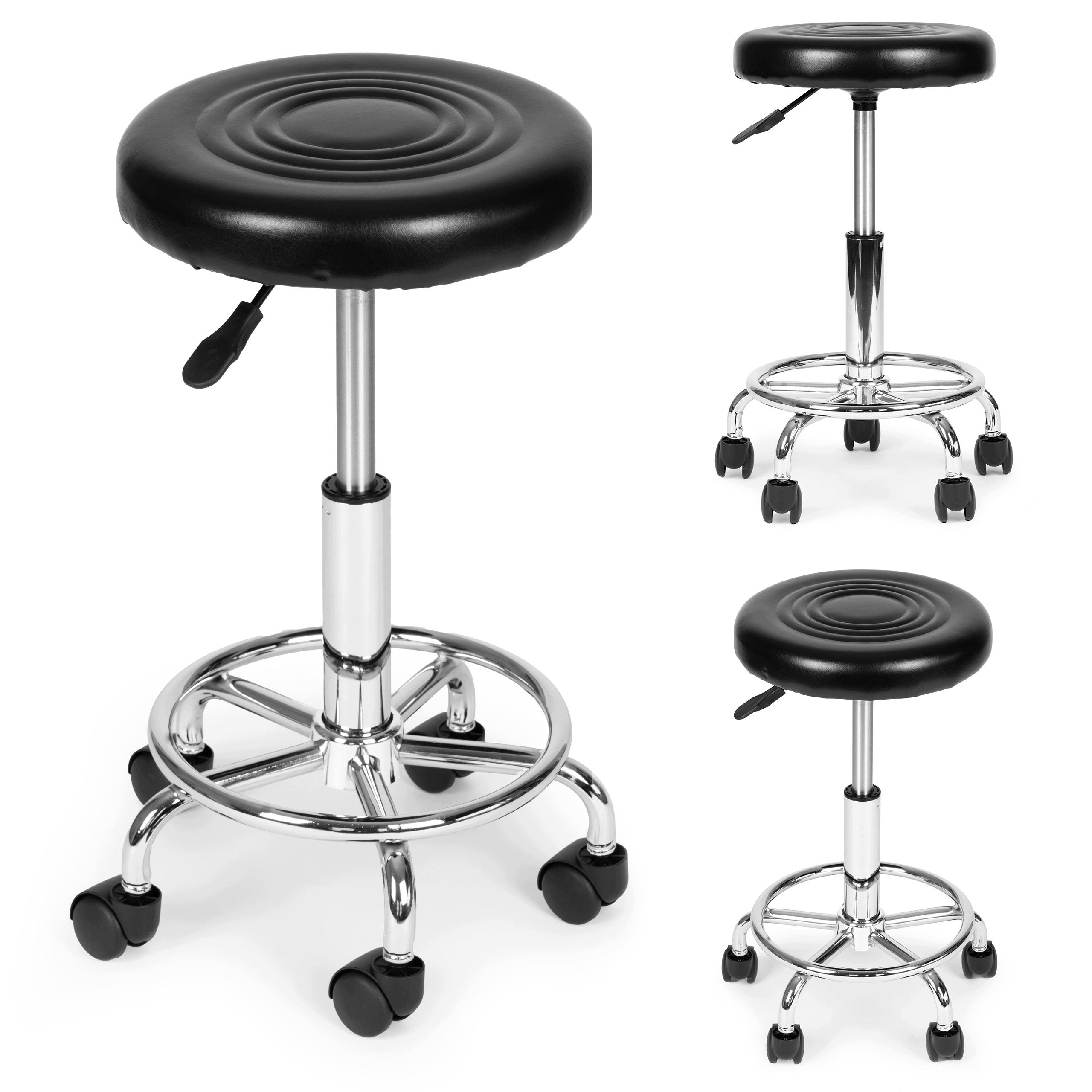 COSMETIC STOOL SWIVEL ADJUSTABLE UNIVERSAL CHAIR BLACK Packaging status original