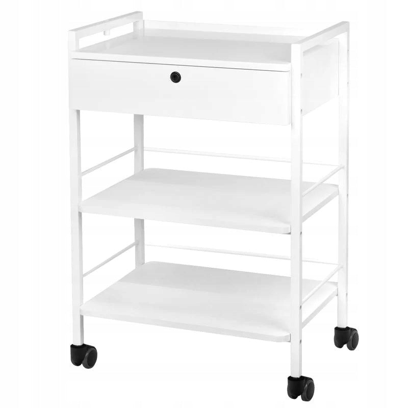 COSMETIC TABLE GIOVANNI 1019A METAL-WOODEN WHITE WITH DRAWER
