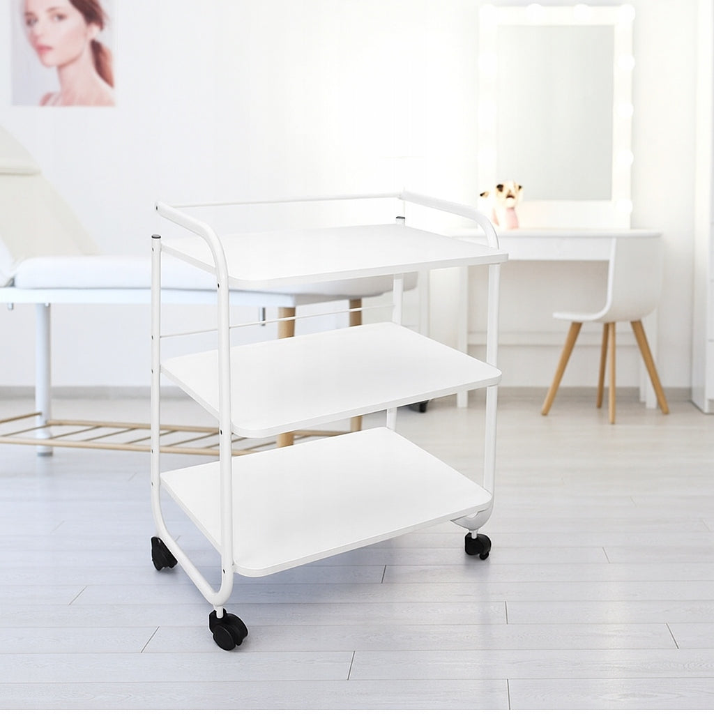 COSMETIC TABLE HELPER THREE SHELVES CIRCLES WHITE Brand Multico