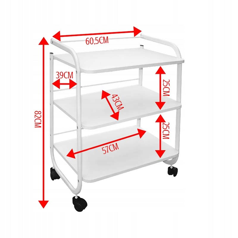 COSMETIC TABLE HELPER THREE SHELVES CIRCLES WHITE EAN (GTIN) 5907589350388