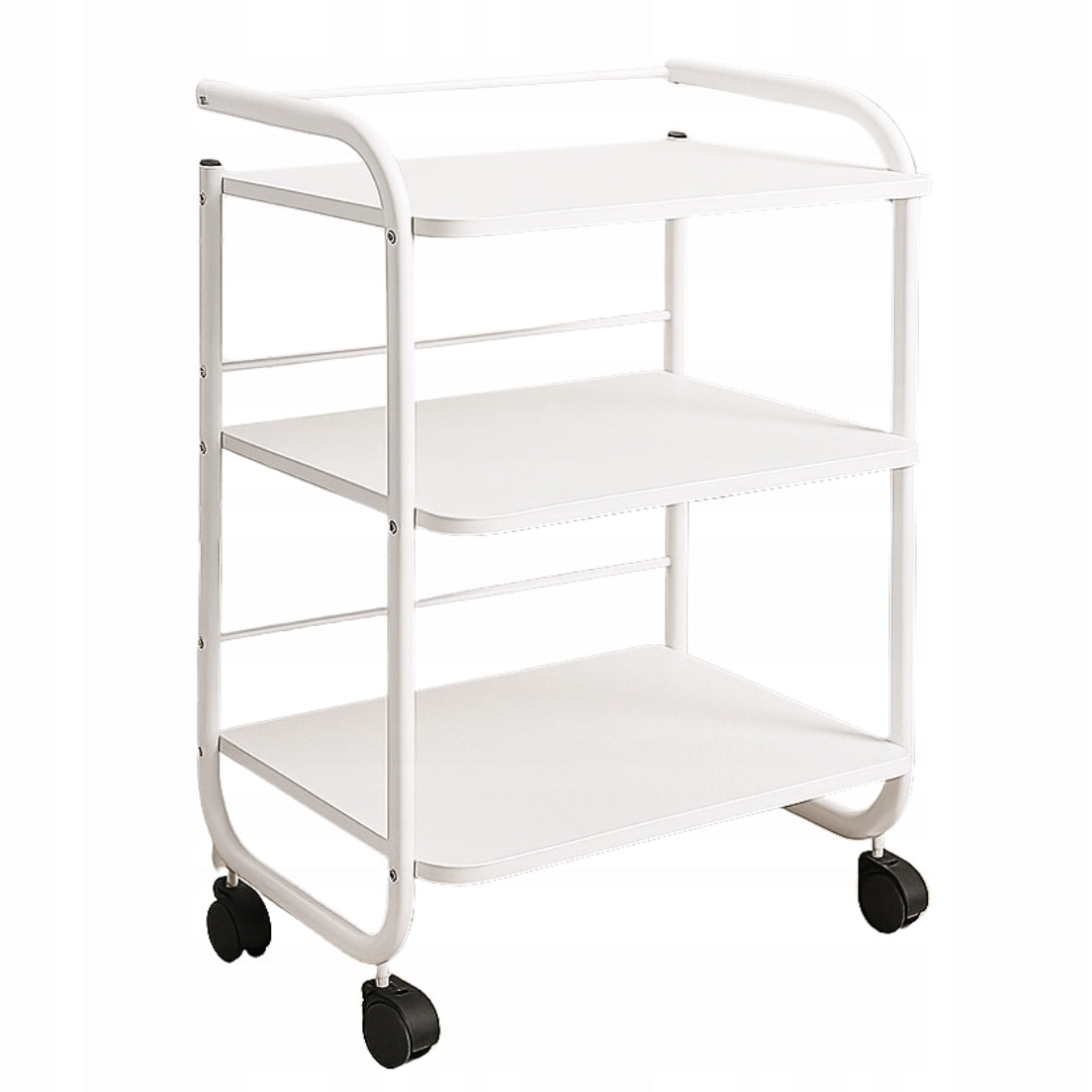 COSMETIC TABLE HELPER THREE SHELVES CIRCLES WHITE