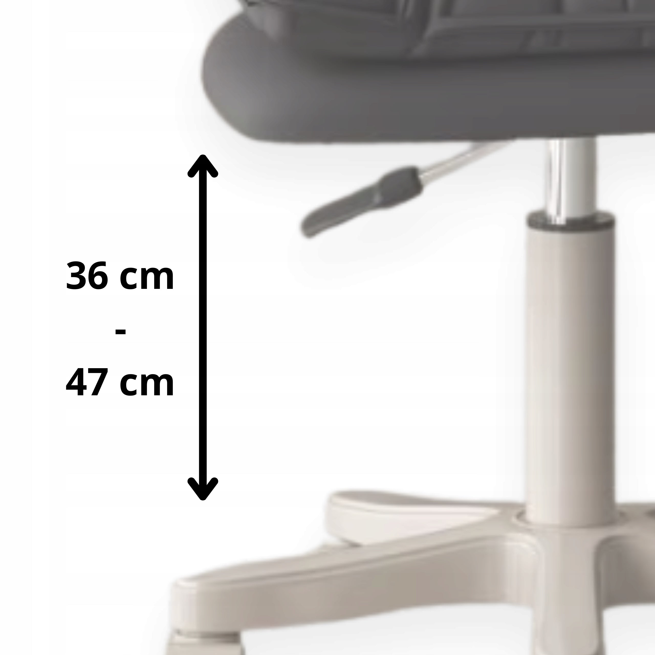 COSMO Swivel Cosmetic Chair with Backrest Black on Wheels ECO LEATHER Packaging status original