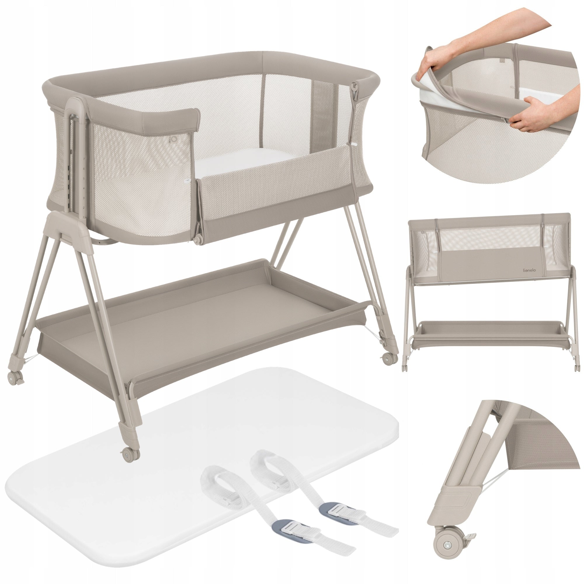 COT SUPPLY 2in1 TOURIST Cot Freestanding LIONELO LUNA