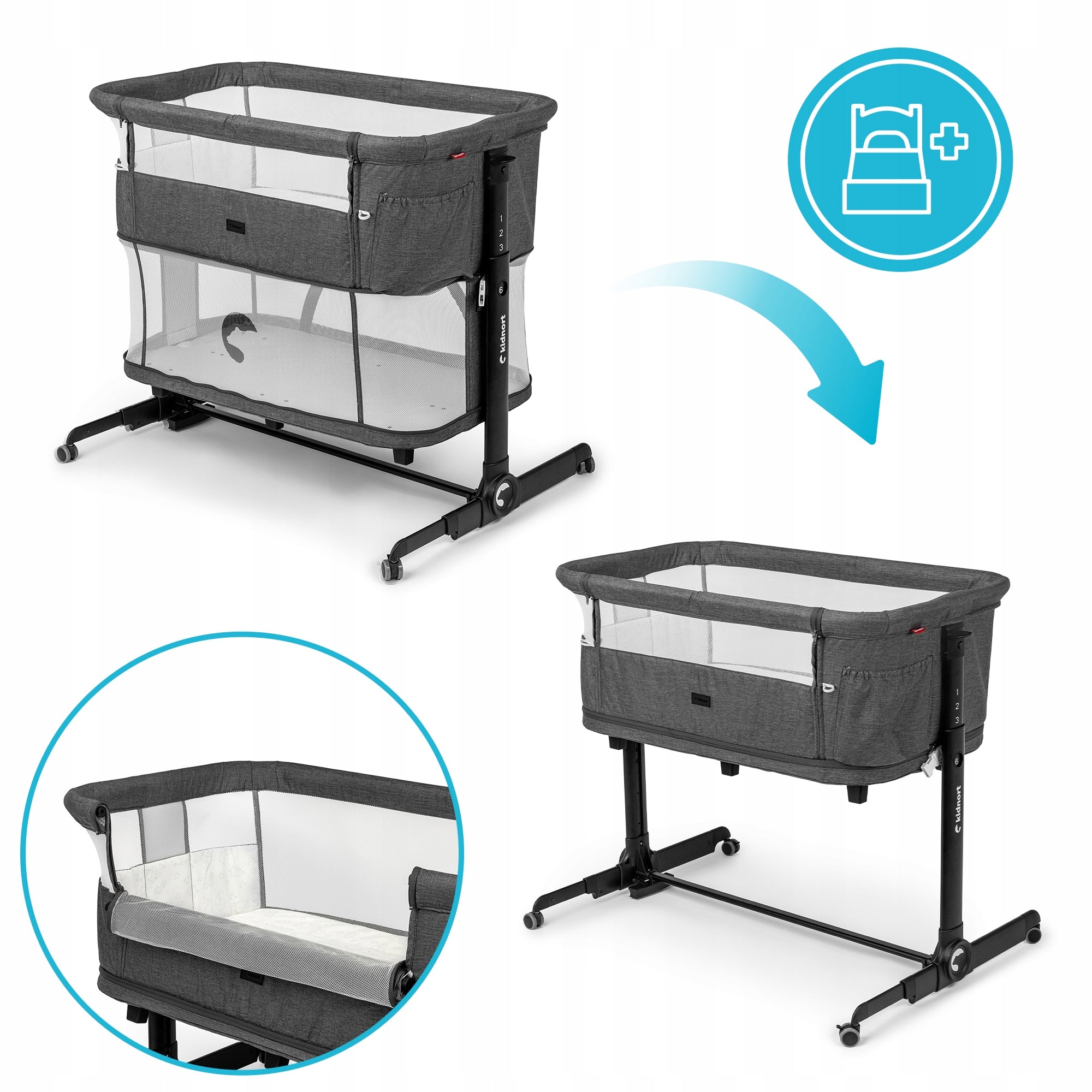 COT SUPPLY 4in1 HIKING CHILDREN'S CRADLE FOLDING Snäckskal Packaging status original
