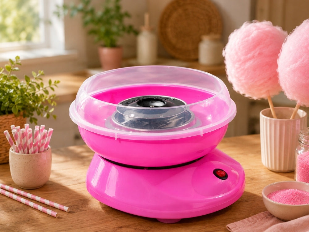 COTTON CANDY MACHINE 480W HOMEMADE COTTON CANDY MACHINE STICKS + MEASURING CUP