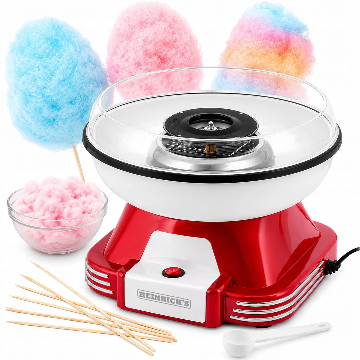 COTTON CANDY MACHINE HOMEMADE COTTON CANDY MACHINE + STICKS 500W