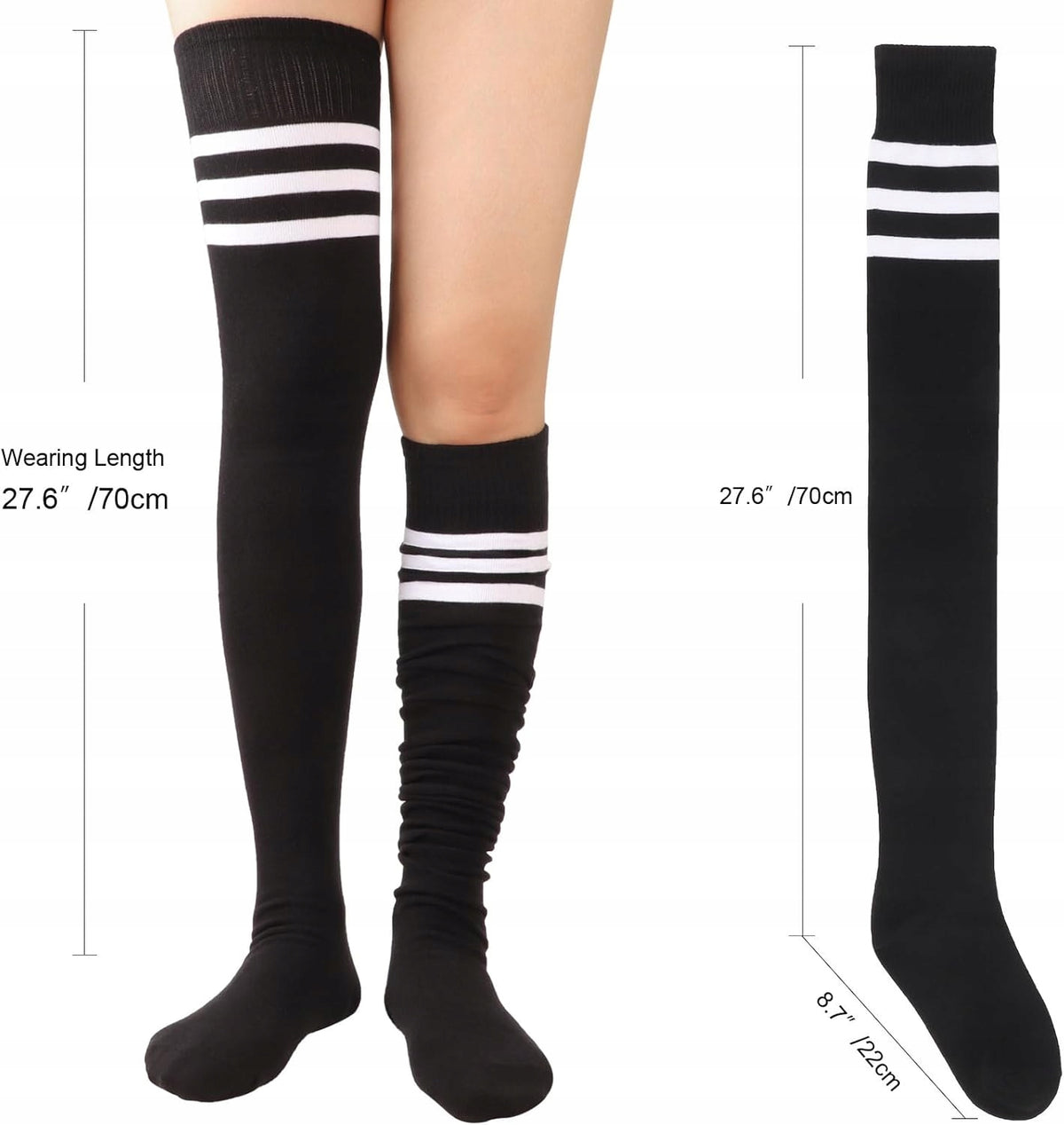 COTTON STOCKINGS LONG WOMEN PLUS SIZE DENSE WARM OVER THE KNEE Brand no brand